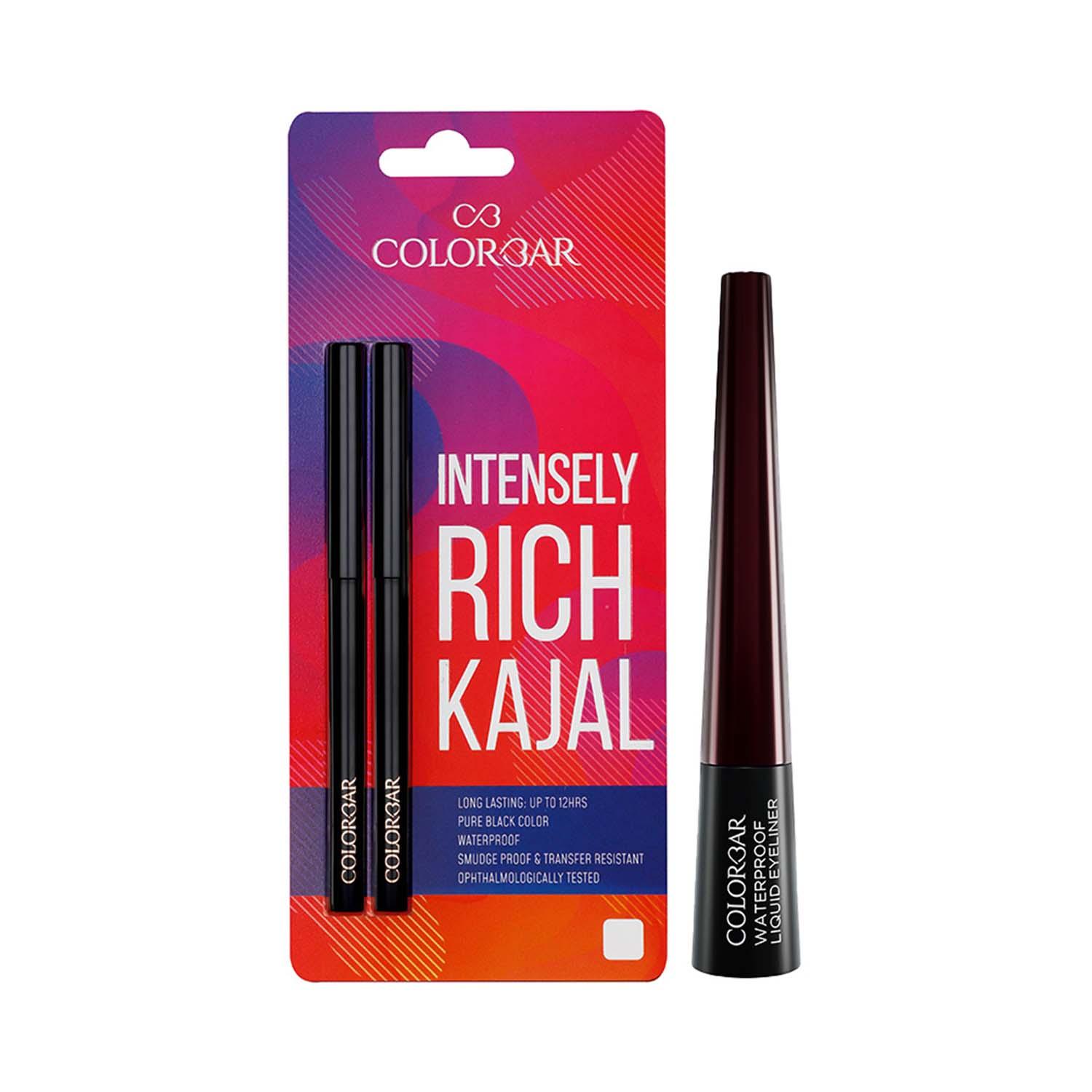 Colorbar | Colorbar Intensely Rich Kajal + Precision Waterproof Eyeliner Combo