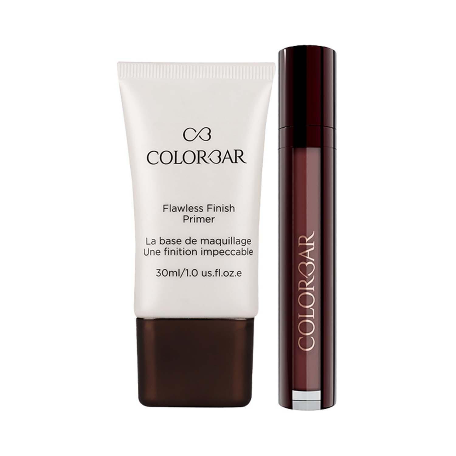 Colorbar Flawless Finish Primer + Kissproof Lipstain - Haute Latte 007 Combo