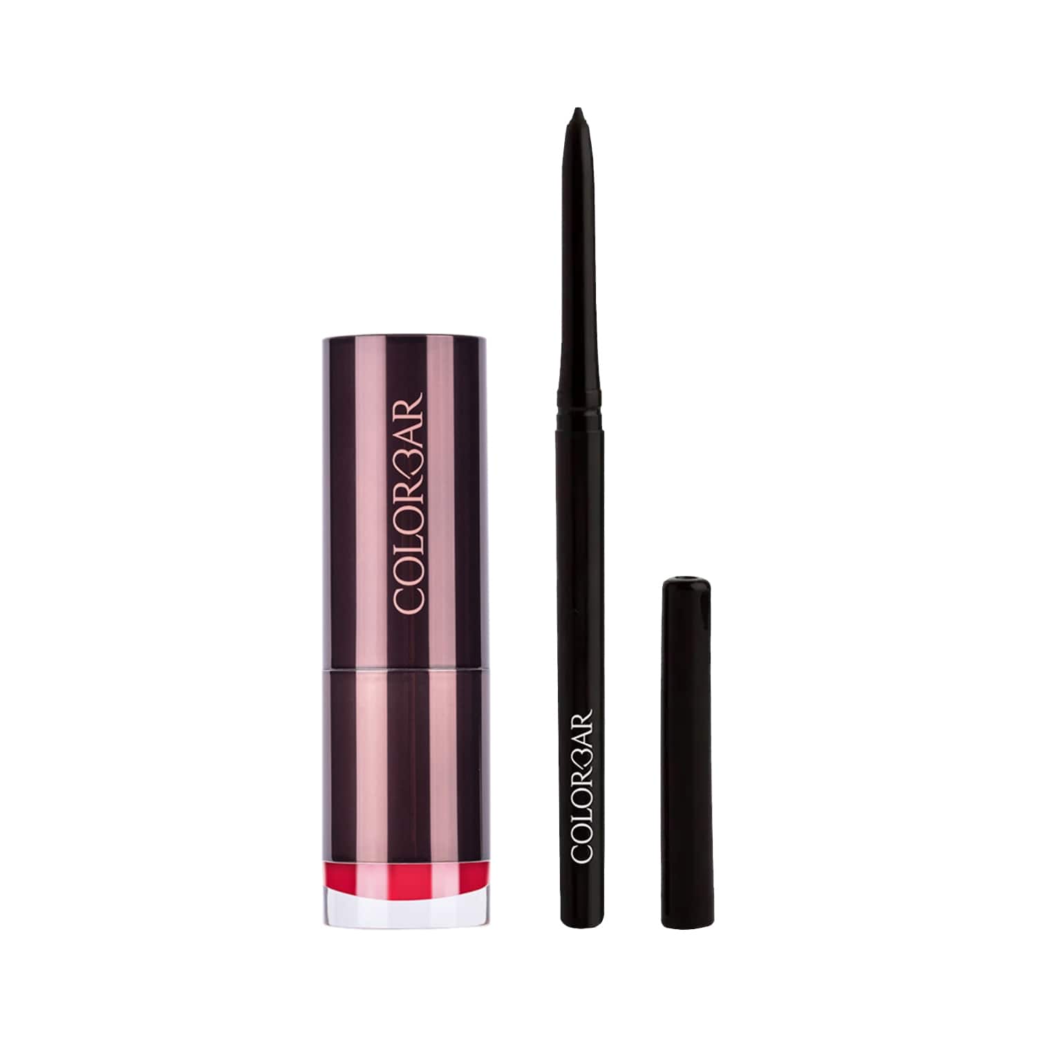 Colorbar | Colorbar Velvet Matte Lipstick - 01 Hot Hot Hot + MesmerEyes Kajal Combo