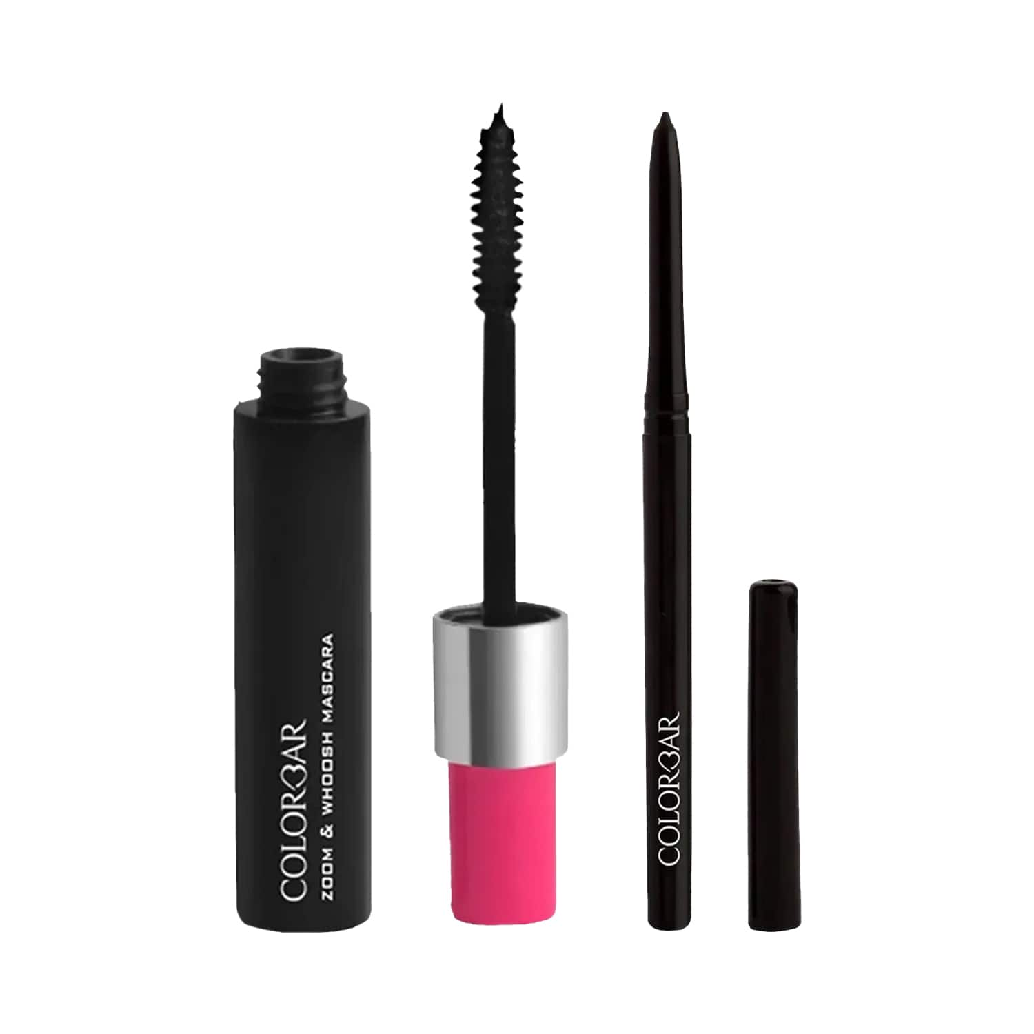 Colorbar | Colorbar Mesmereyes Kajal - 001 Black Rose + Zoom And Whoosh Mascara - 001 Balck Sin Combo