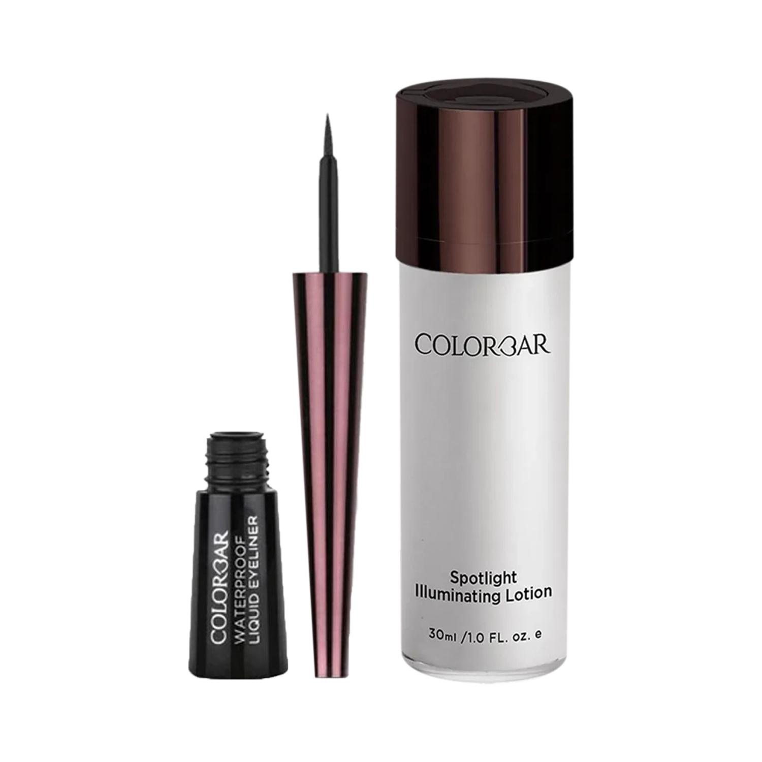 Colorbar | Colorbar Spotlight Illuminating Lotion + Waterproof Liquid Eyeliner Black Combo