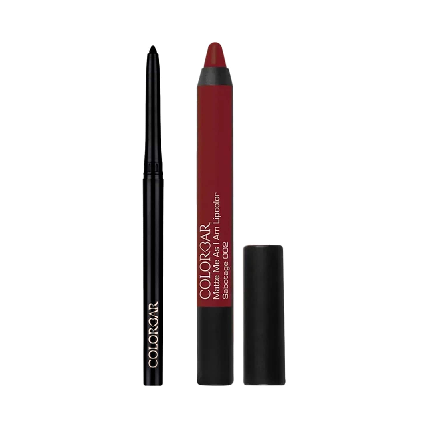 Colorbar | Colorbar Intensely Rich Kajal + Matte Me As I Am Lipcolor - 002 Sabotage Combo