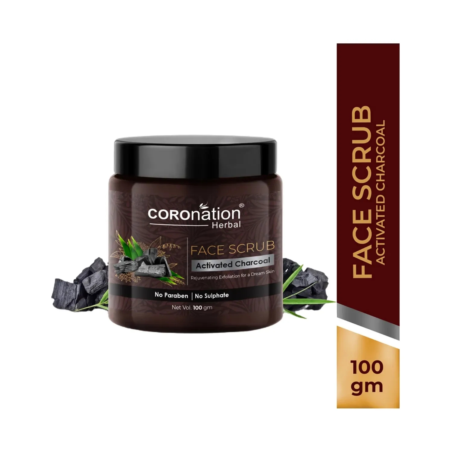 COROnation Herbal Activated Charcoal Face Scrub (100g)
