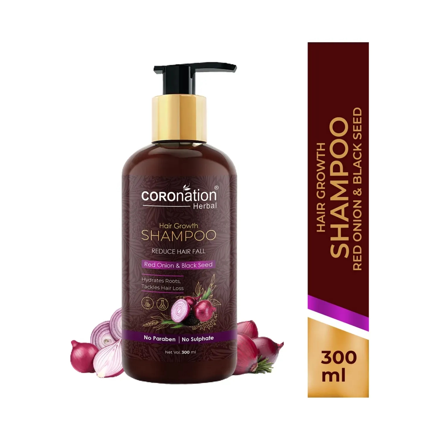 COROnation Herbal | COROnation Herbal Red Onion & Black Seed Oil Hair Growth Shampoo (300ml)