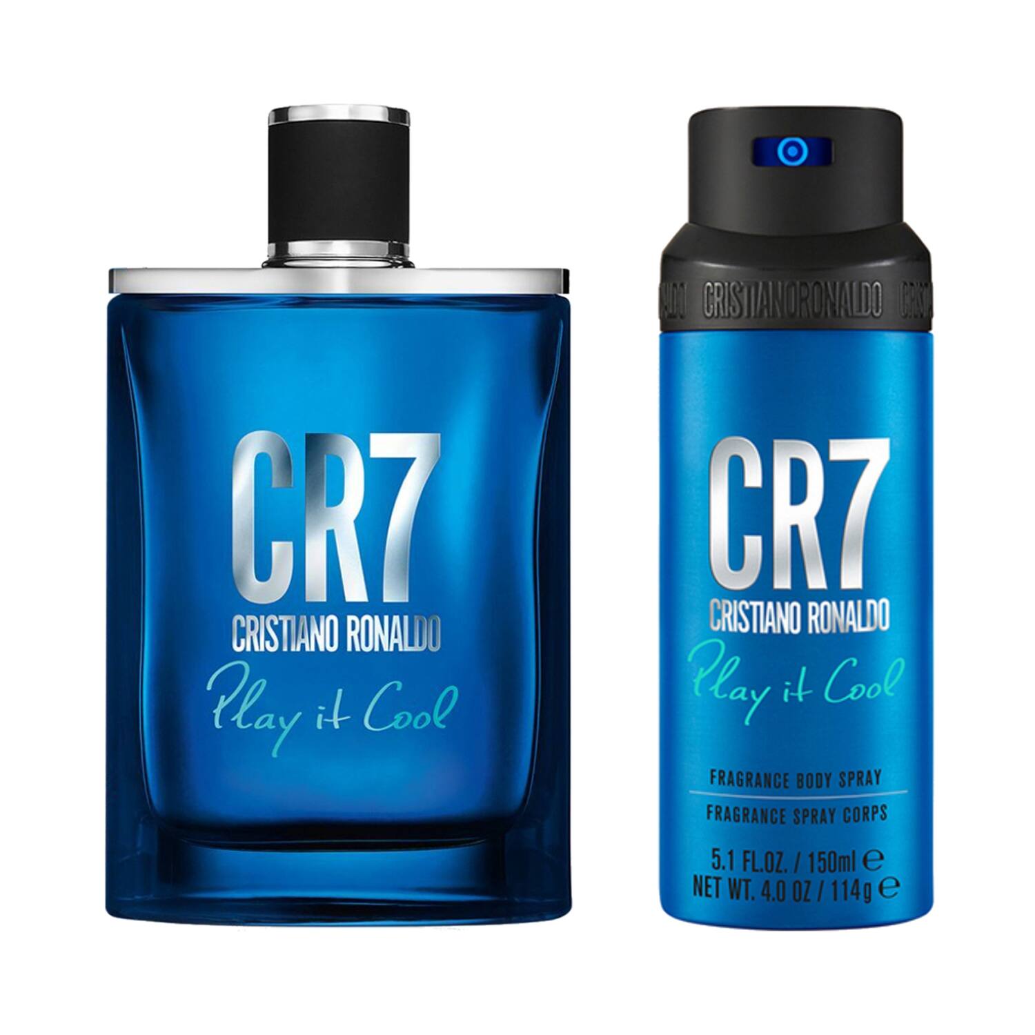Cristiano Ronaldo CR7 PLAY IT COOL EDT Body Spray Pack of 2 Combo
