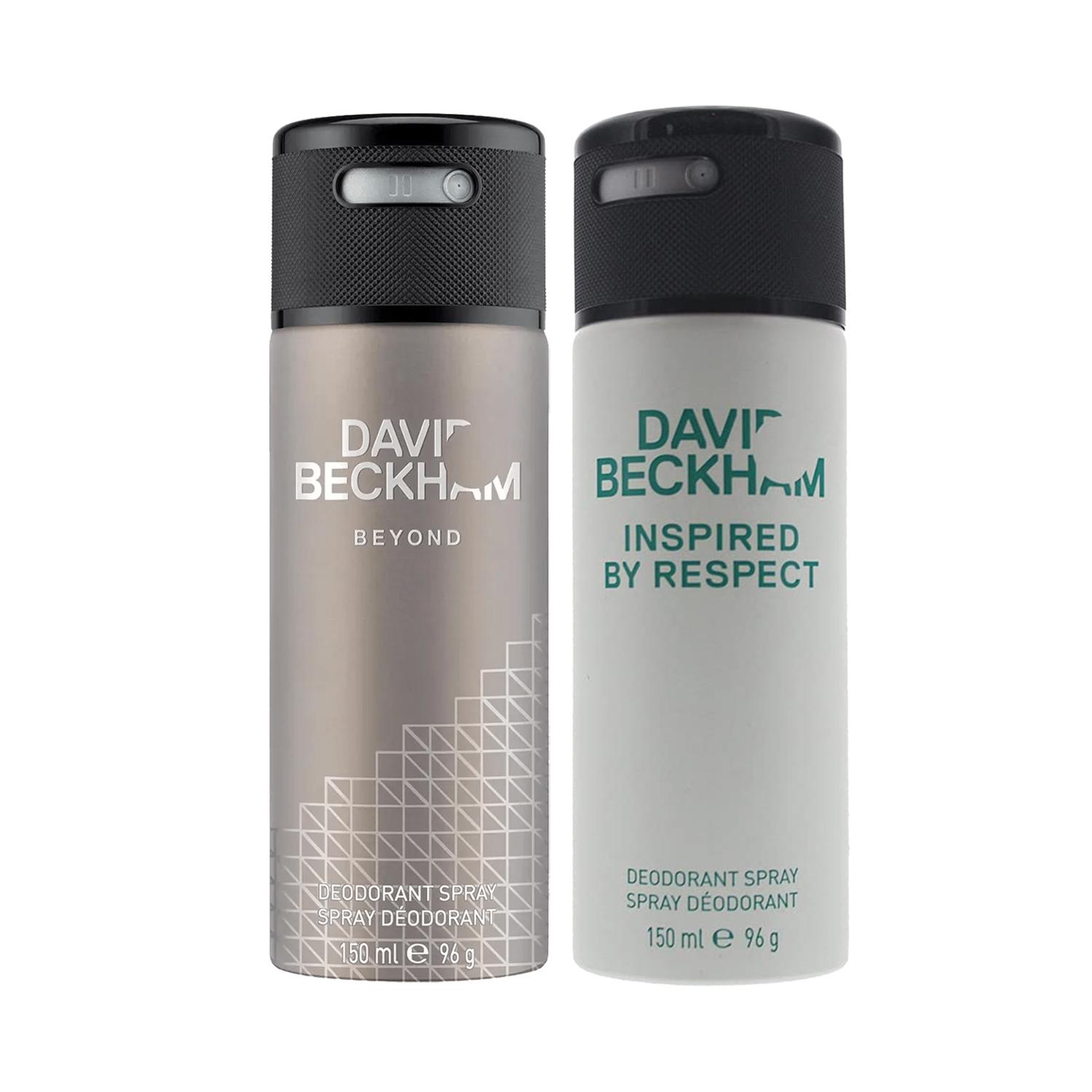 David Beckham | David Beckham Beyond + Inspired by Respect Deodorant Spray (Pack of 2)