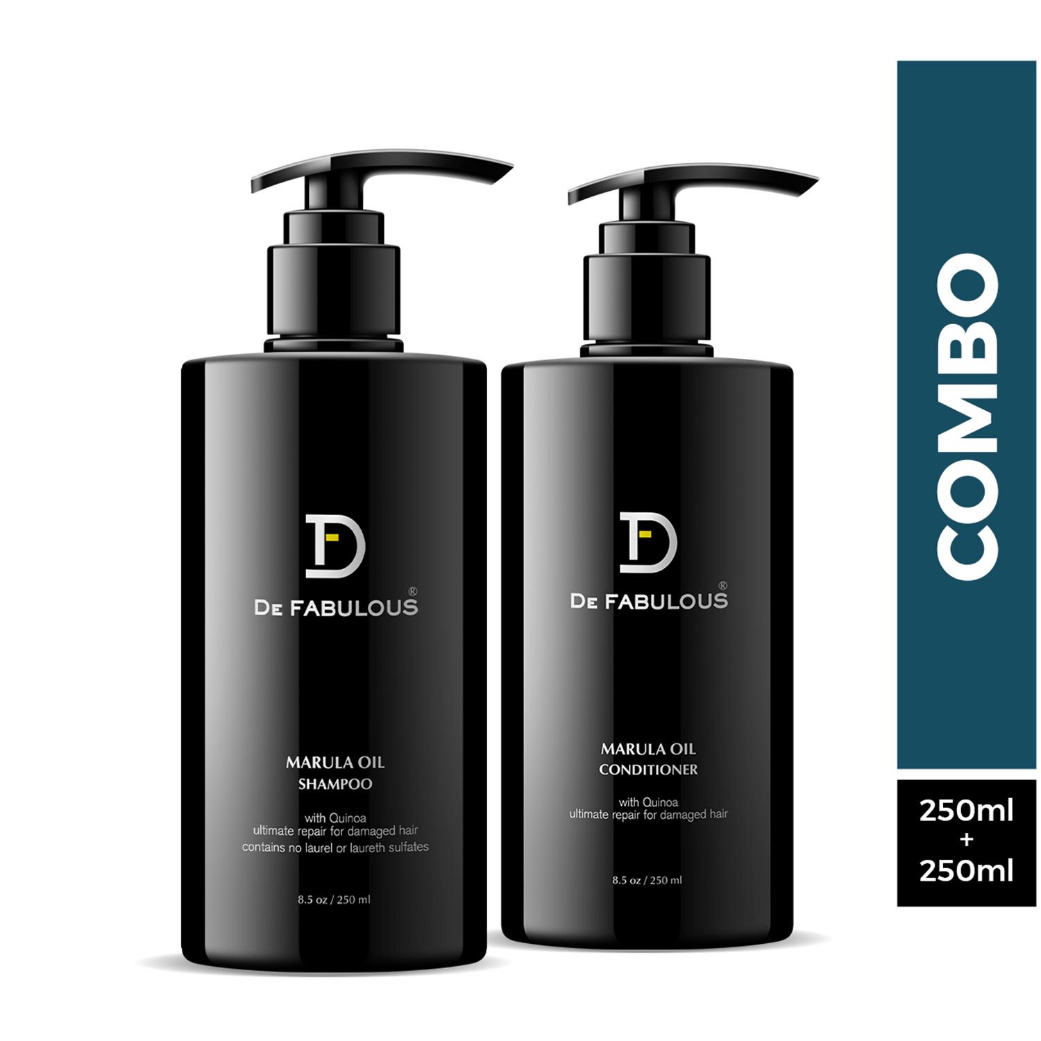 De Fabulous | De Fabulous Marula Oil Shampoo and Conditioner- (250ml) Combo