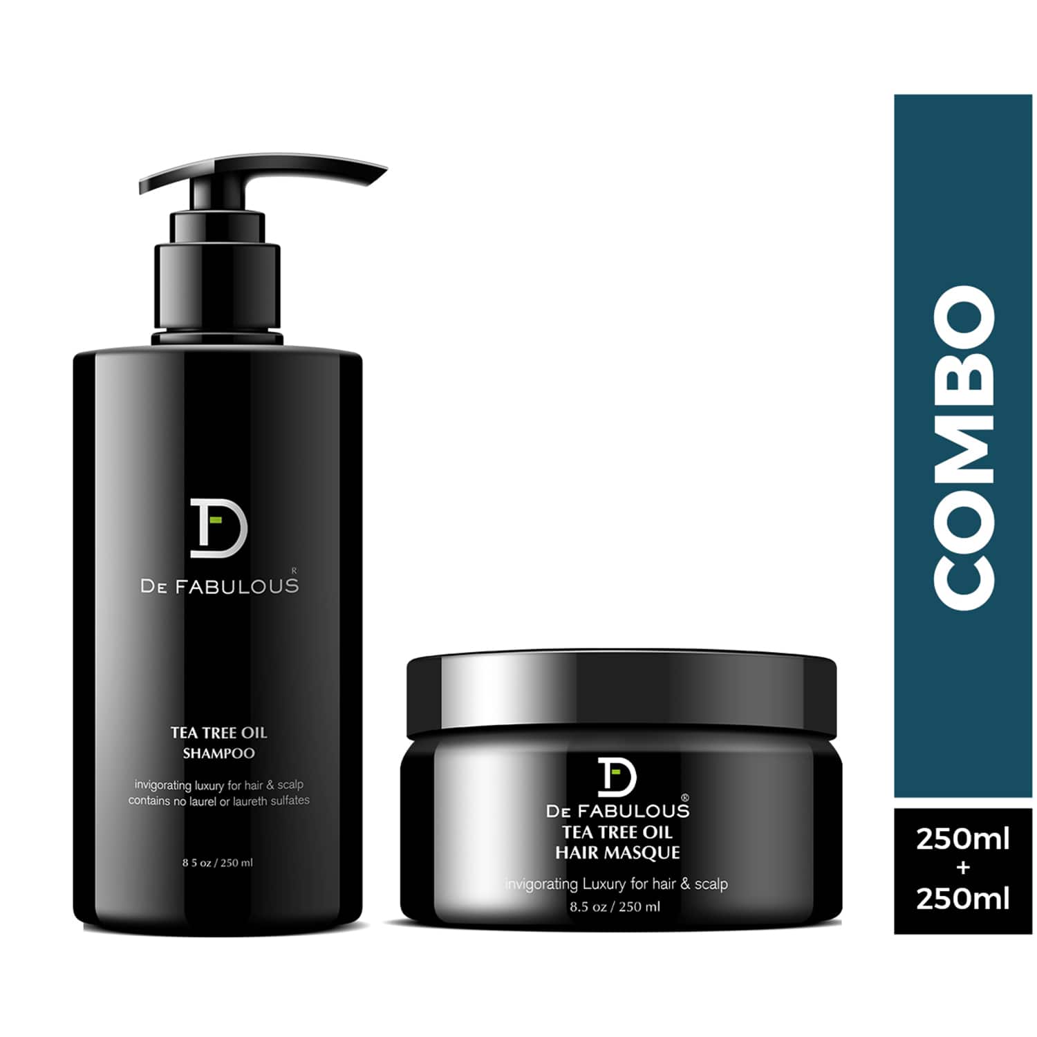 De Fabulous | De Fabulous Tea Tree Oil Shampoo and Masque - (250 ml) Combo