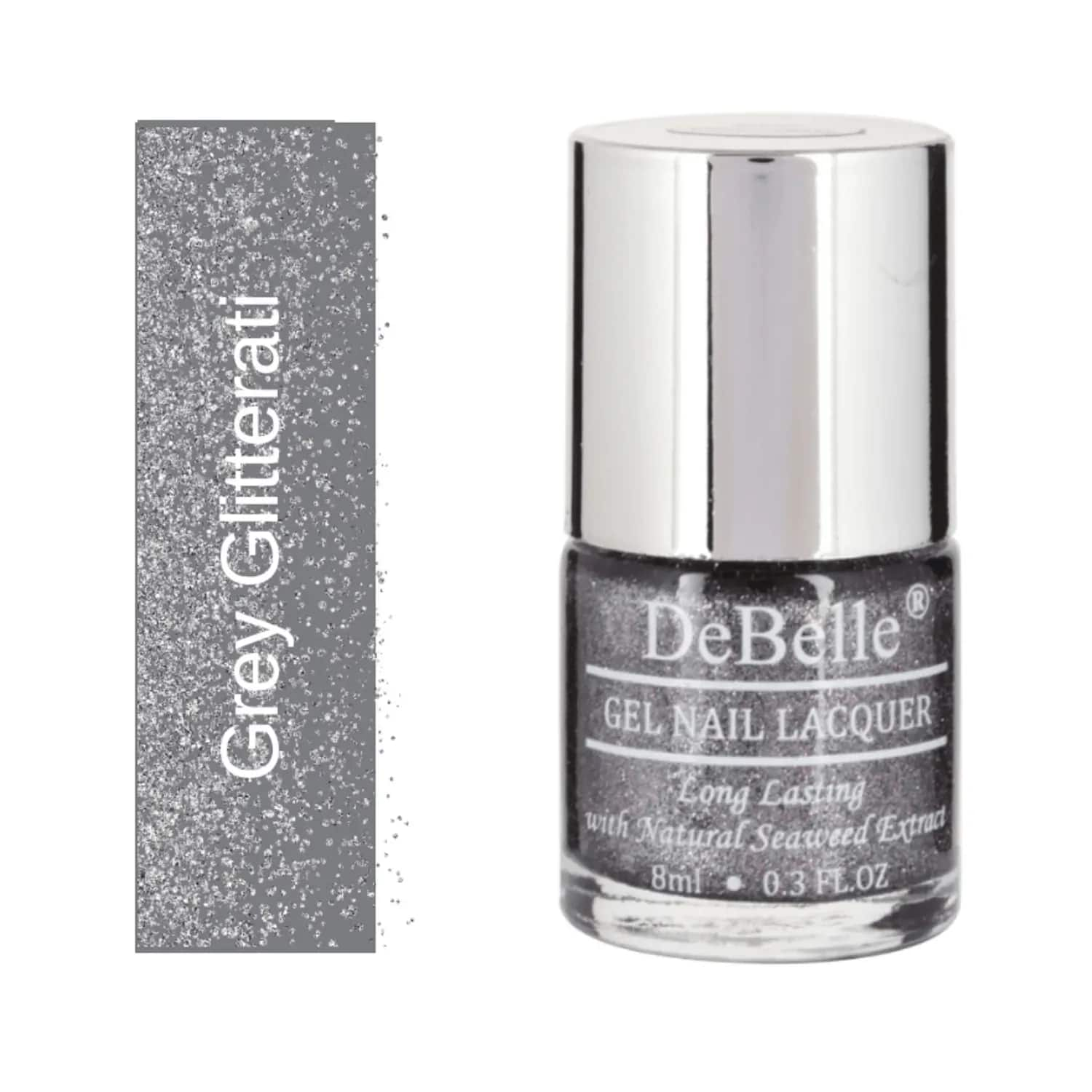 DeBelle | DeBelle Gel Nail Polish - Grey Glitteratti (8ml)