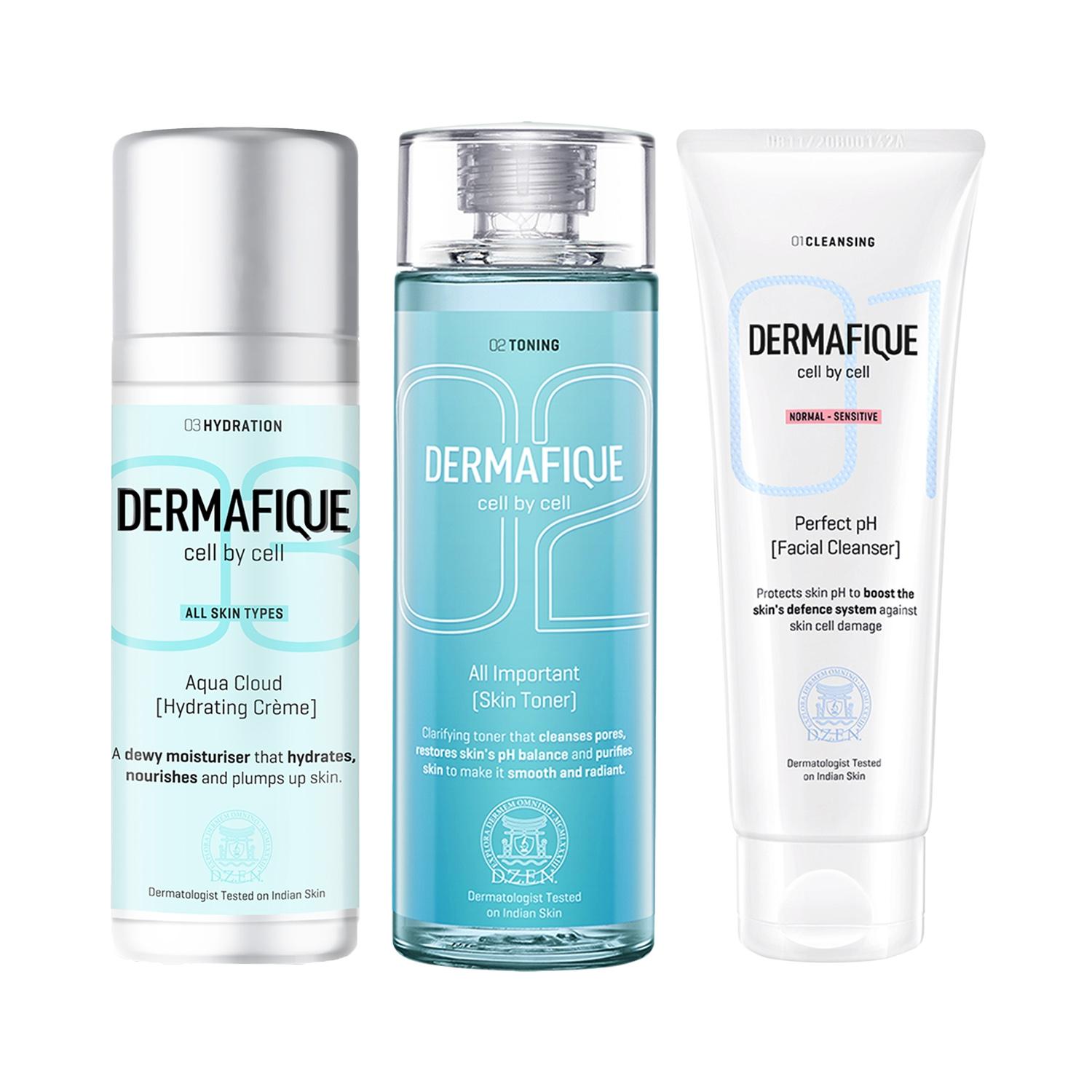 Dermafique | Dermafique Regime for All Skin Types - Cleanser + Toner + Creme Combo