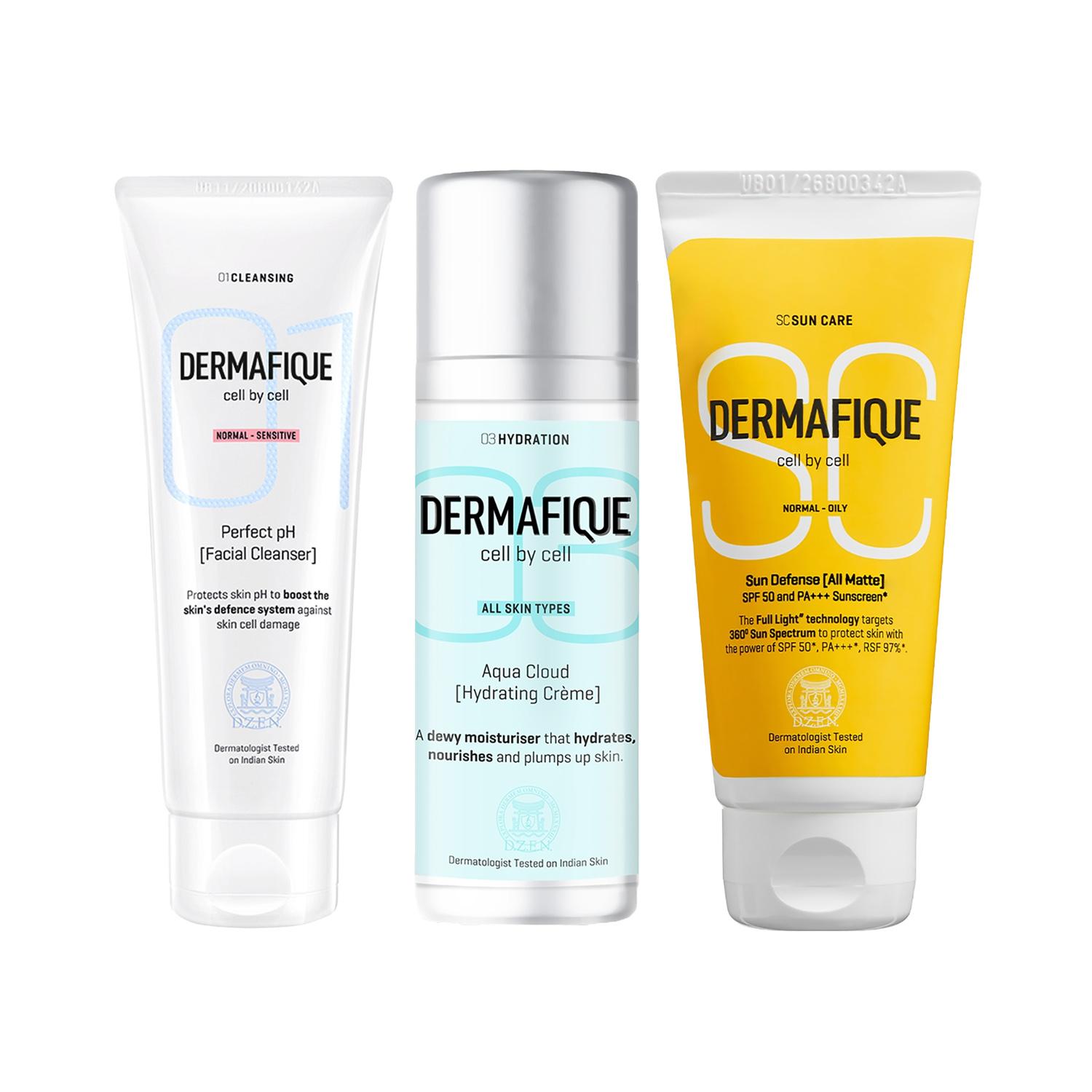 Dermafique | Dermafique Summer Care Combo - Cleanser + Creme + Sunscreen