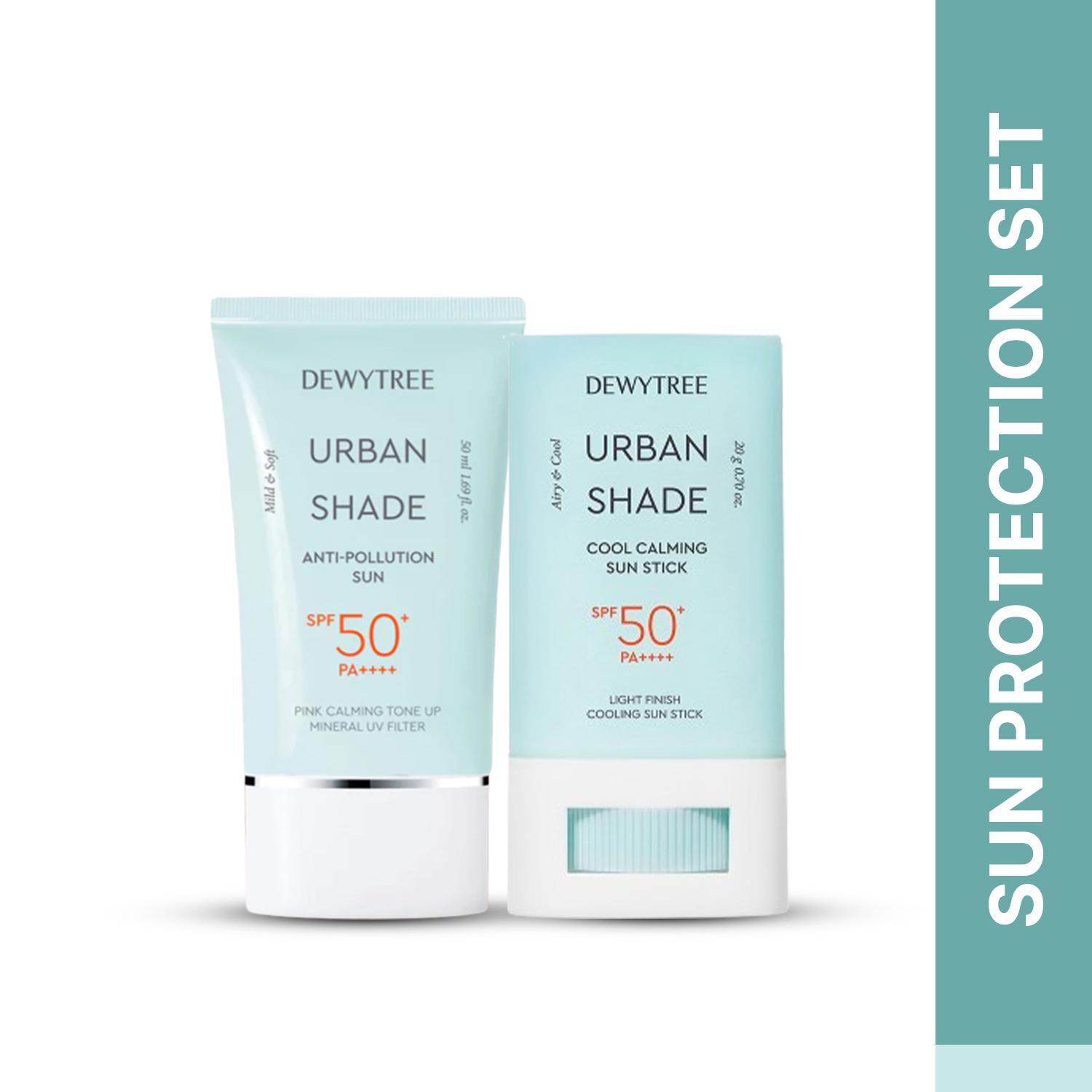 Dewytree Urban Shade Anti-Pollution Sunscreen And Cool Calming Sun Stick Combo