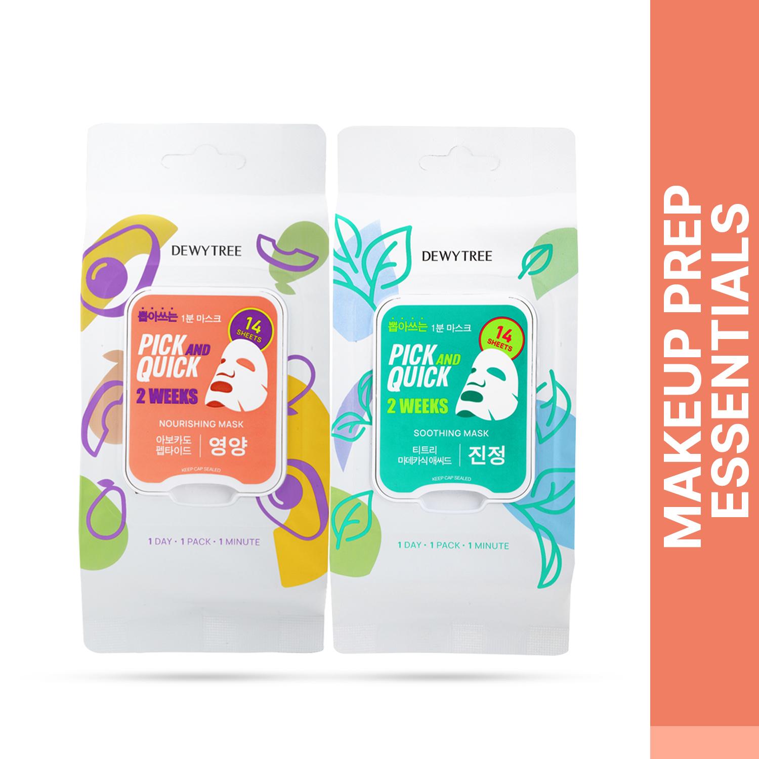 Dewytree | Dewytree Pick and Quick 2 Weeks Nourishing Sheet Mask And Soothing Sheet Mask Combo