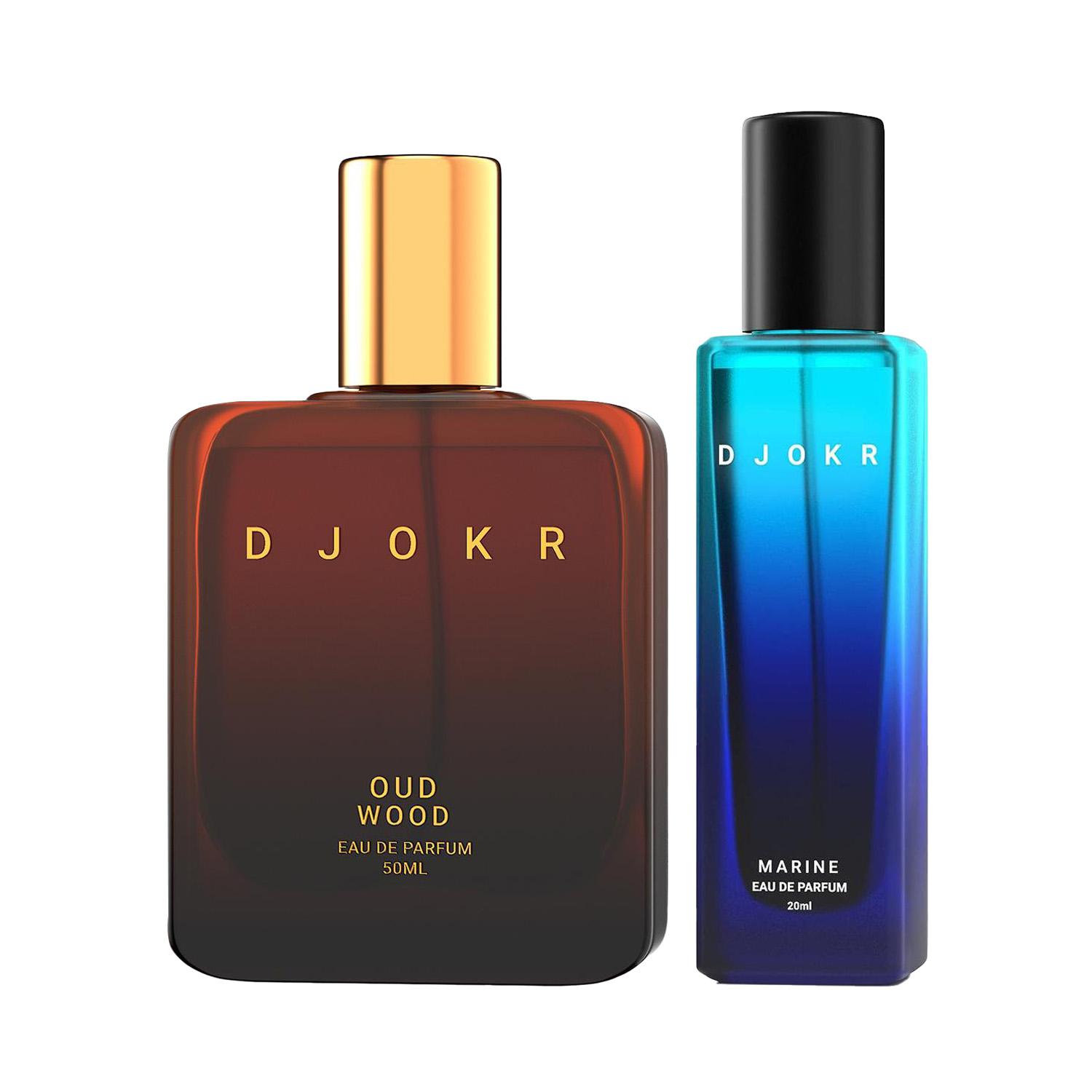 DJOKR | DJOKR Oud Wood (50 ml) & Marine Perfume For Men (20 ml) Combo