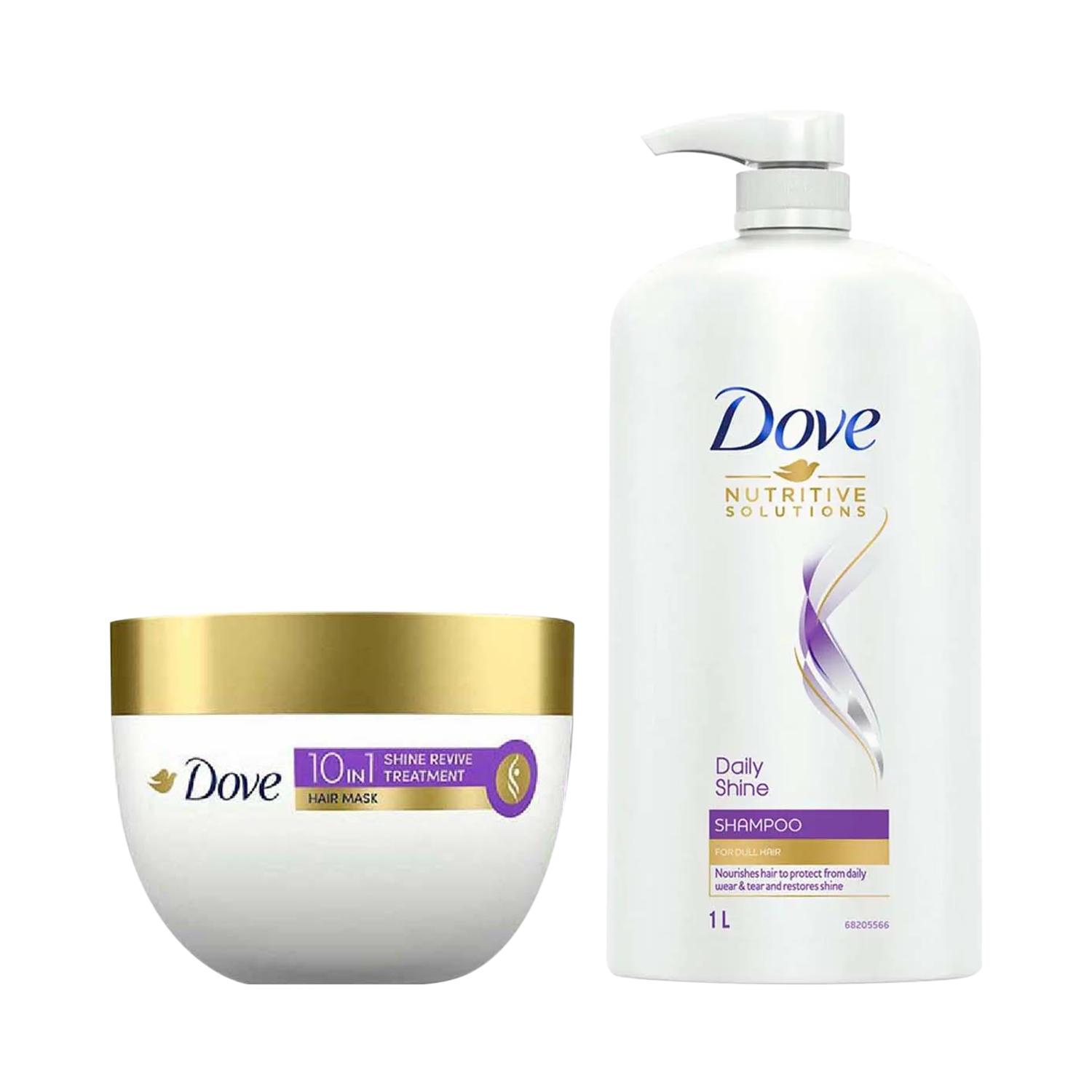 Dove | Dove Daily Shine Shampoo + Hair Mask for Shine Revive Treatment Combo