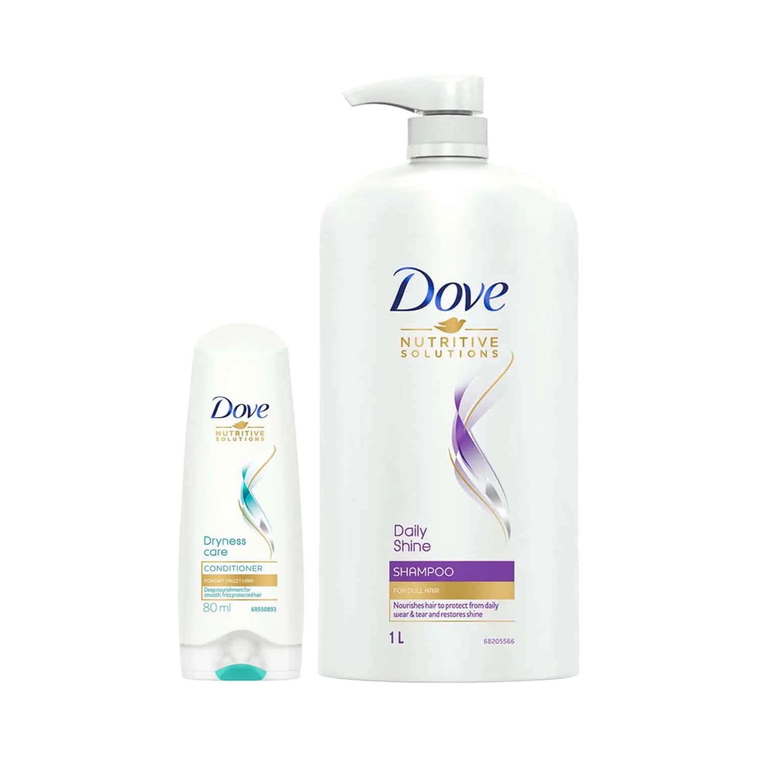 Dove | Dove Daily Shine Shampoo (1000 ml) + Dryness Care Conditioner (175 ml)