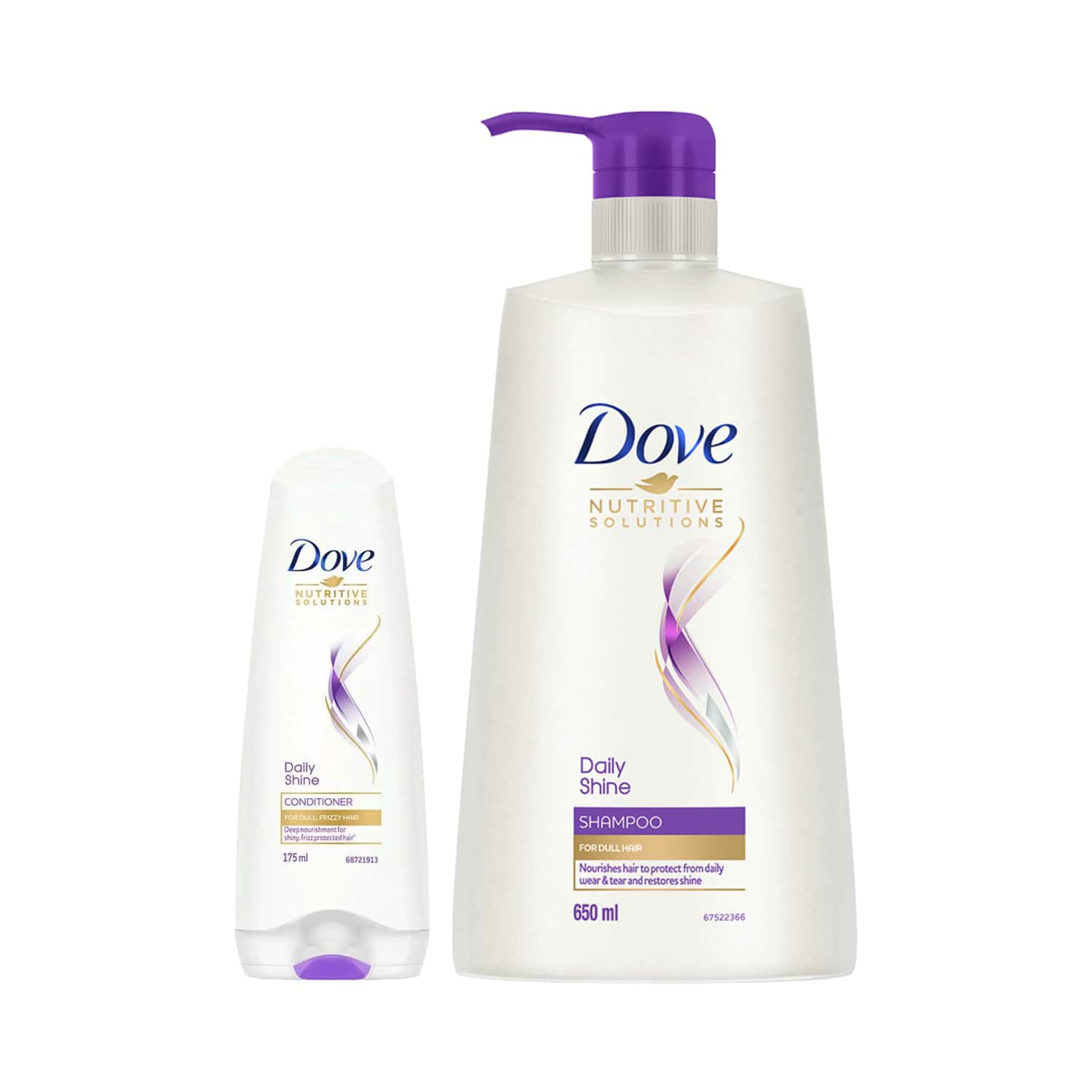 Dove | Dove Daily Shine Shampoo (650 ml) + Conditioner (175 ml) Combo