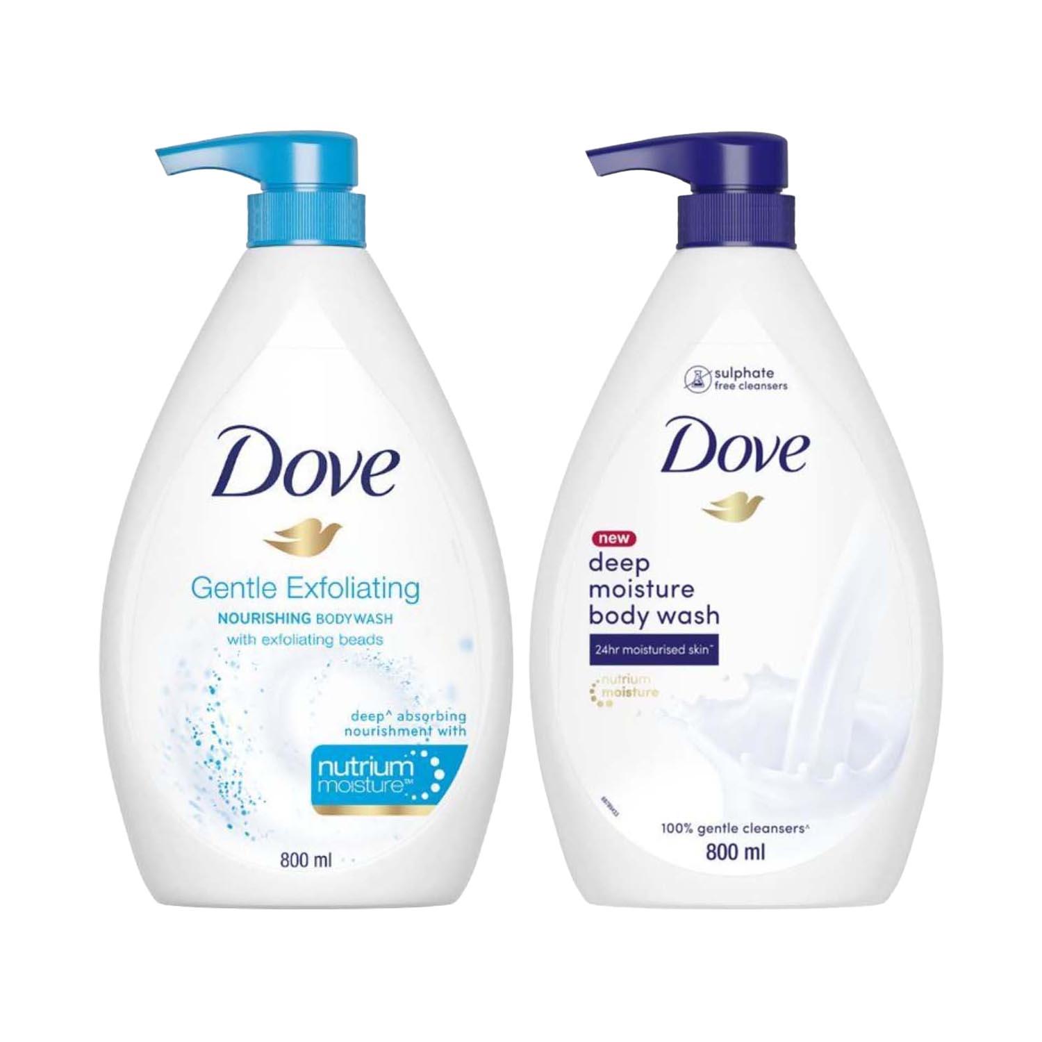 Dove | Dove Bestseller Body Wash Value Pack - Deep Moisture & Gentle Exfoliating Combo