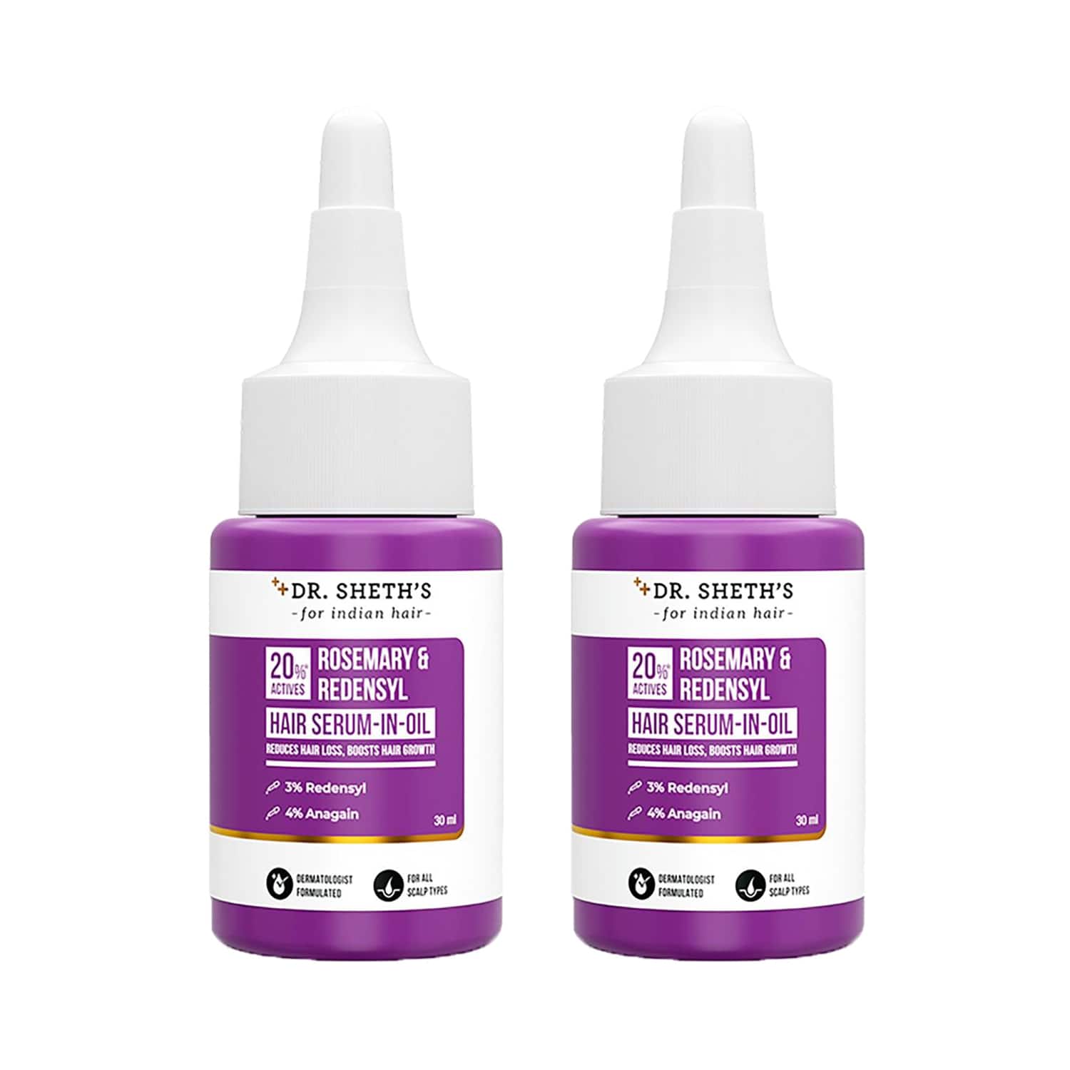 Dr. Sheth's | Dr. Sheth's Rosemary & Redensyl Hair Serum-In-Oil - Pack of 2 Combo