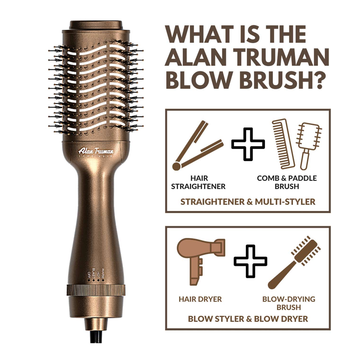 Alan Truman | Alan Truman The Blow Brush - Cuppaccino Gold (1 Pc)