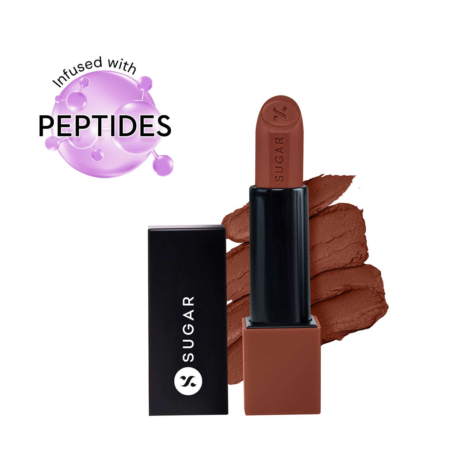 SUGAR Cosmetics | SUGAR Cosmetics Glide Peptide Serum Lipstick - 07 Tuscany Truffle (4.2 g)
