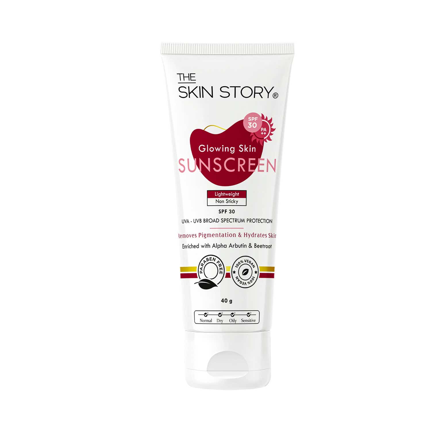 The Skin Story | The Skin Story Glowing Skin Sunscreen With SPF 30 PA++ (40 g)