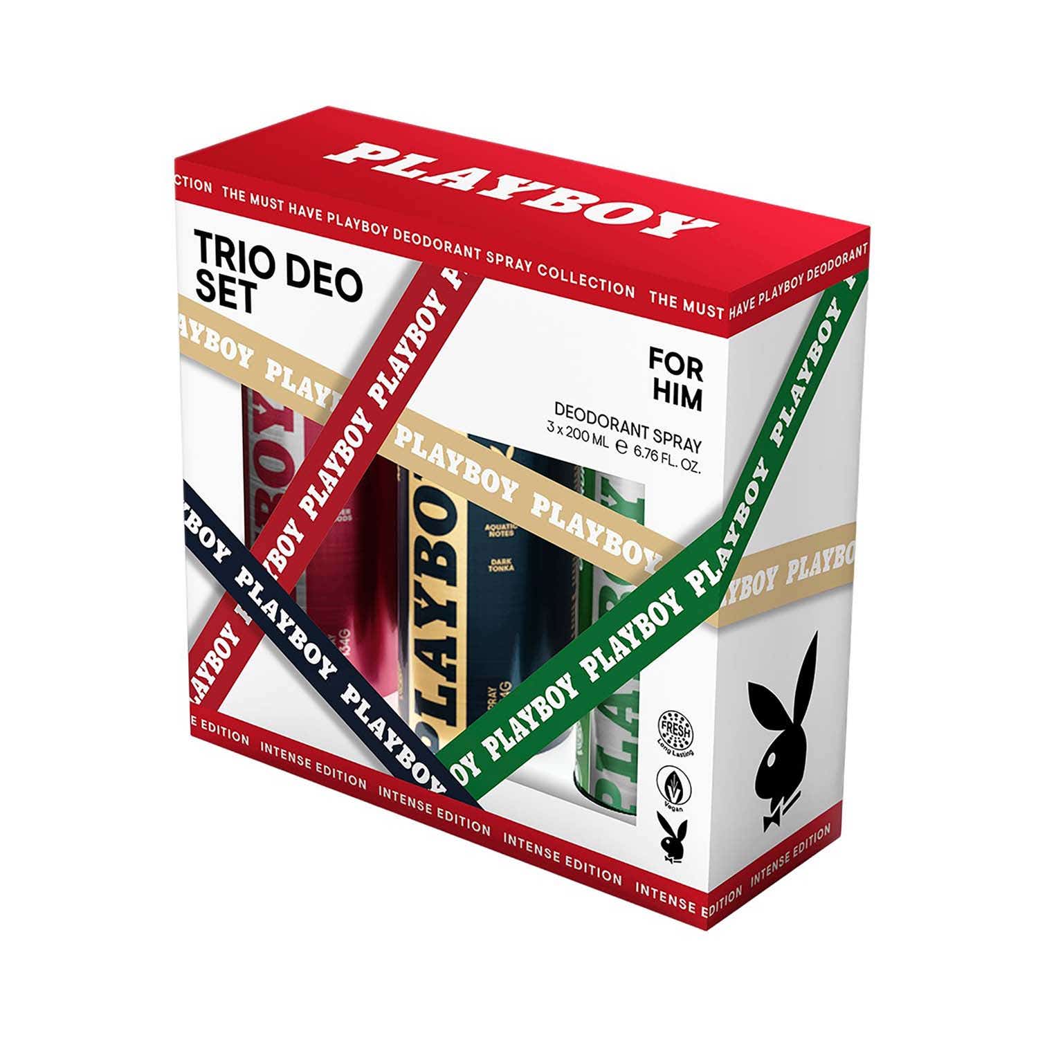 Playboy | Playboy Trio Deo Set For Men - Cult Kid, On The Run, and Mr VIP (3 pcs)