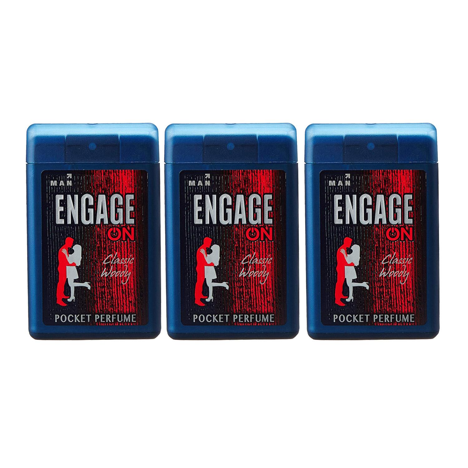 Engage | Engage On Man Pocket Perfume (17 ml) (Pack Of 3)