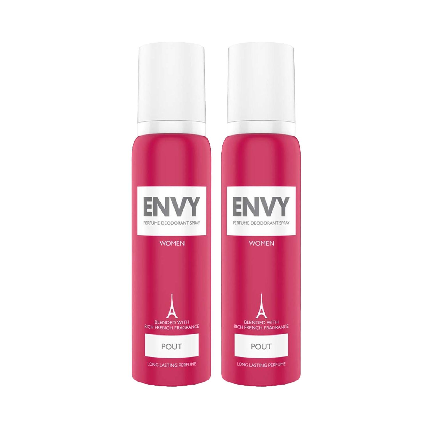 Envy Pout Deodorant For Women (120 ml) (Pack of 2) Combo
