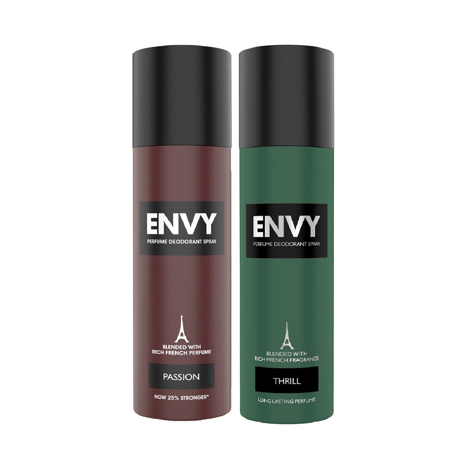 Envy | Envy Passion & Thrill Deodorant For Men (Pack of 2) Combo