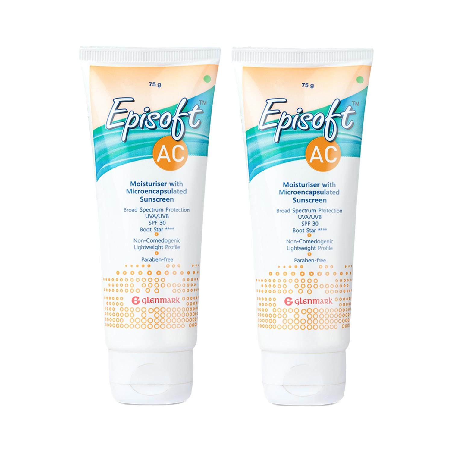 Episoft | Episoft AC Moisturiser SPF 30 With Microencapsulated Sunscreen Pack of 2 (75 g)
