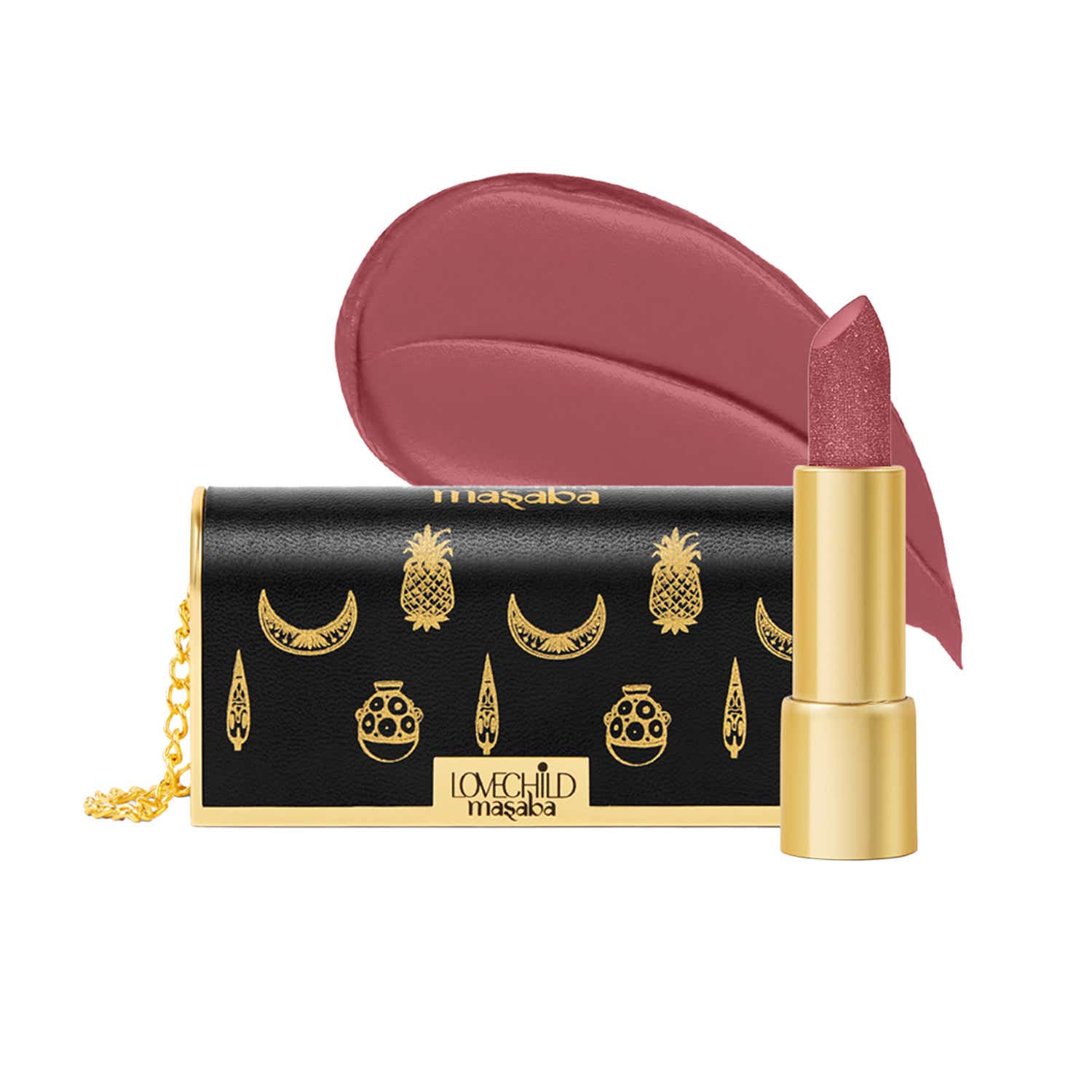 LoveChild Masaba | LoveChild Masaba Batua Pocket Lipstick - Rich Satin Finish (Mauve Mantra) (4 gm)