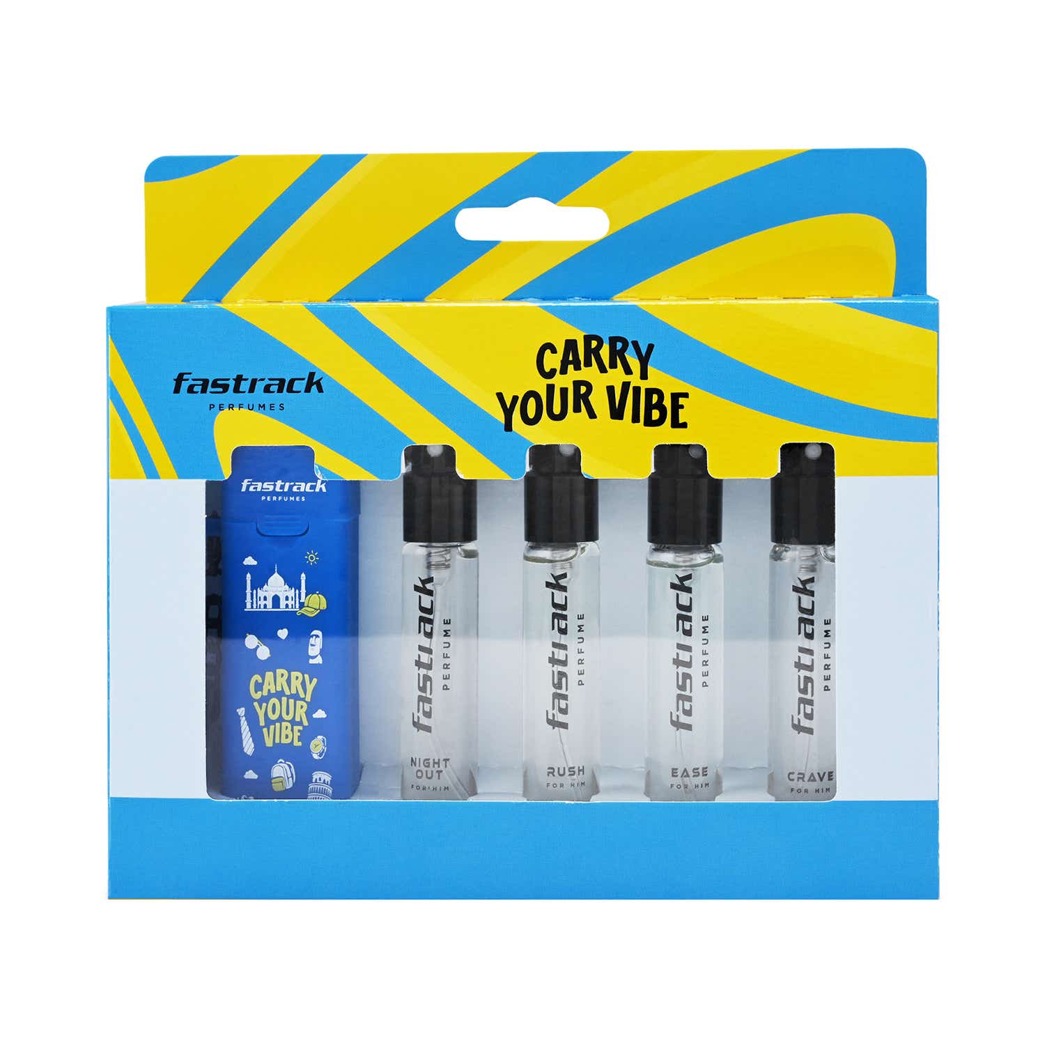 Fastrack | Fastrack Discovery Perfume Set for Men with Silicone Case (5 pcs)