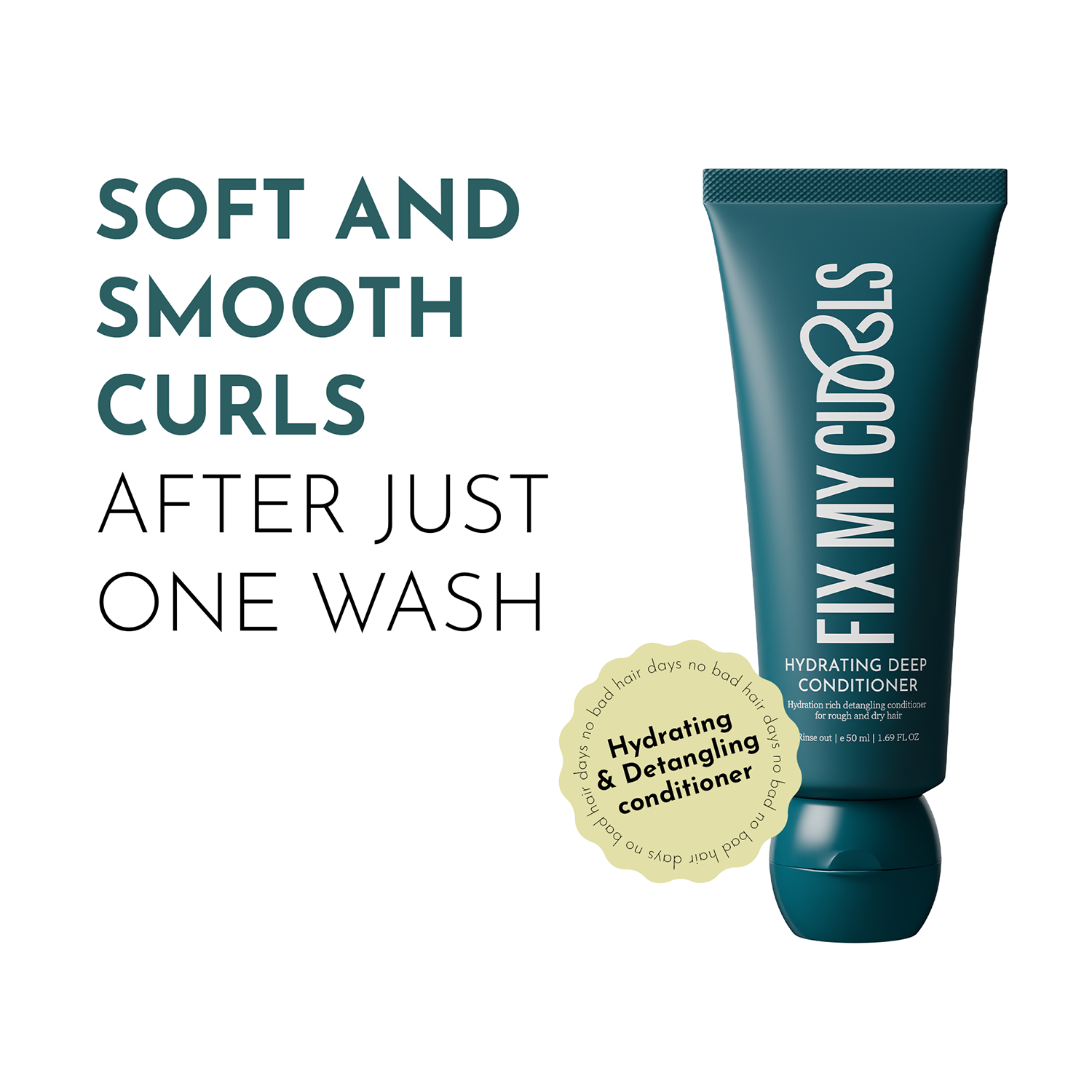 Fix My Curls | Fix My Curls 3-in-1 Hydrating Deep Conditioner for Intense Moisture (50 ml)