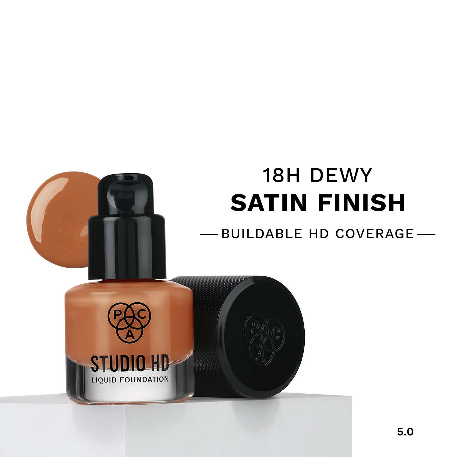 PAC | PAC Studio HD Liquid Foundation Mini Dewy Satin Finish Medium Buildable Coverage - 5.0 (9 ml)