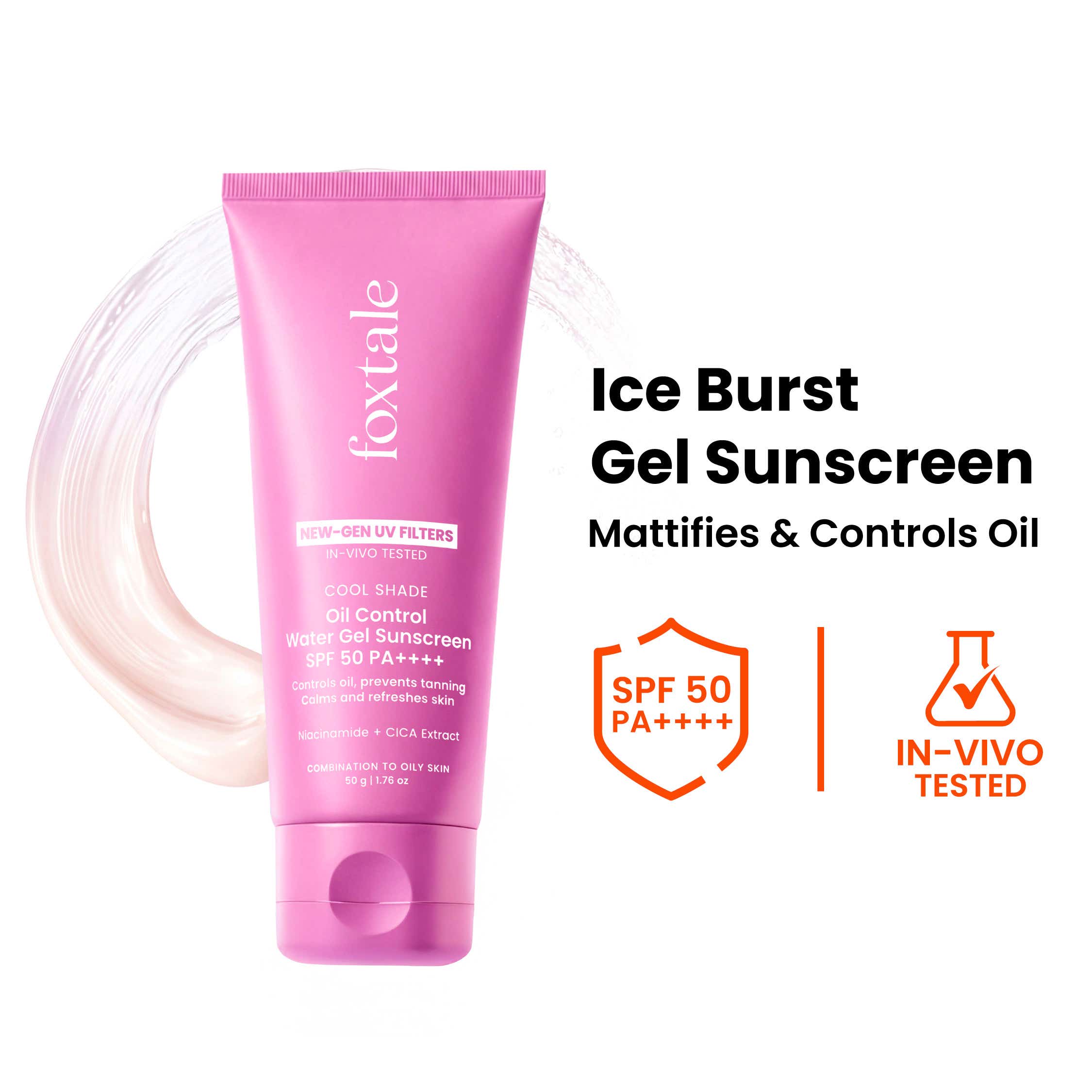 Foxtale | Foxtale Cool Shade Oil Control Water Gel Sunscreen (50 g)