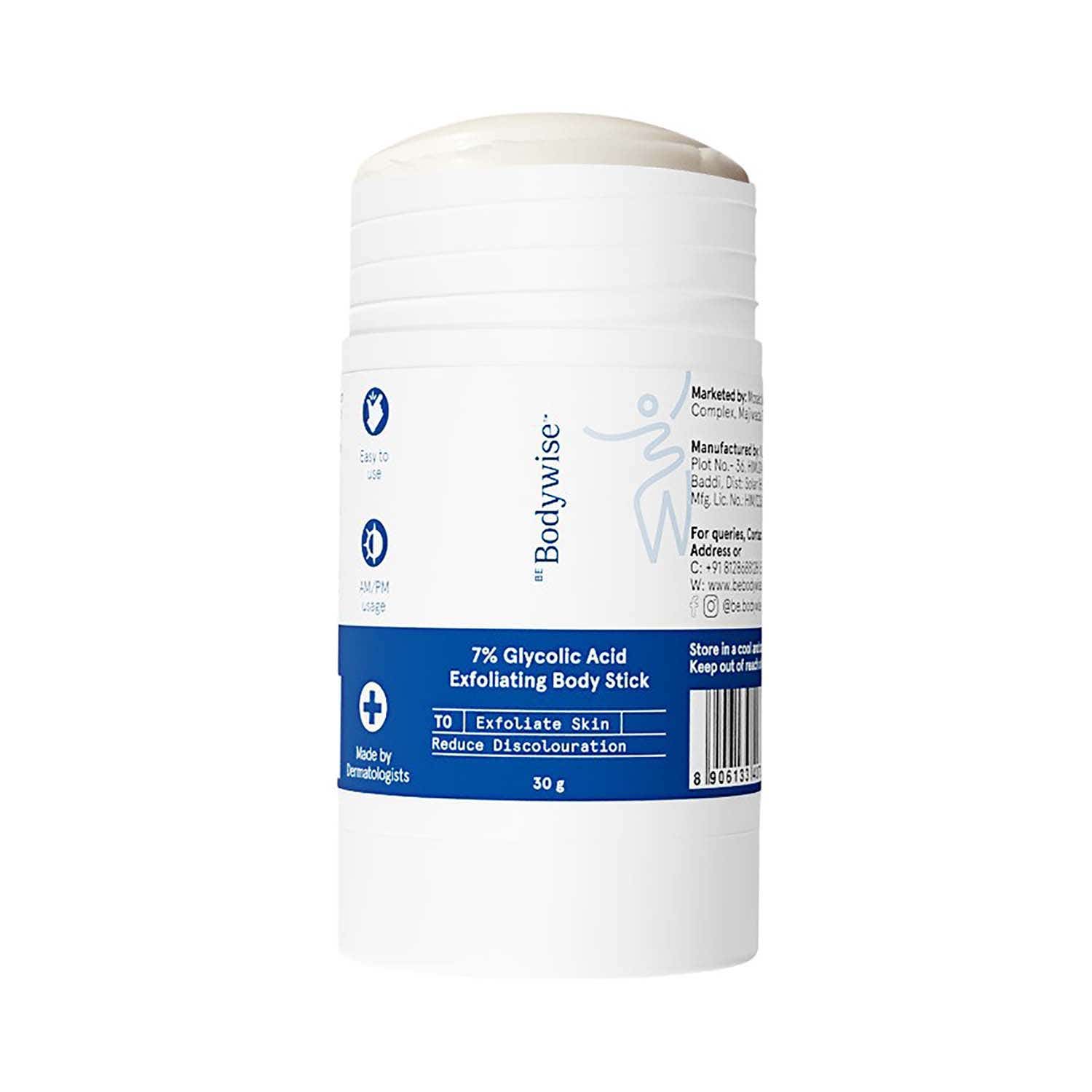 Be Bodywise | Be Bodywise 7% Glycolic Acid Exfoliating Body Stick (30 g)