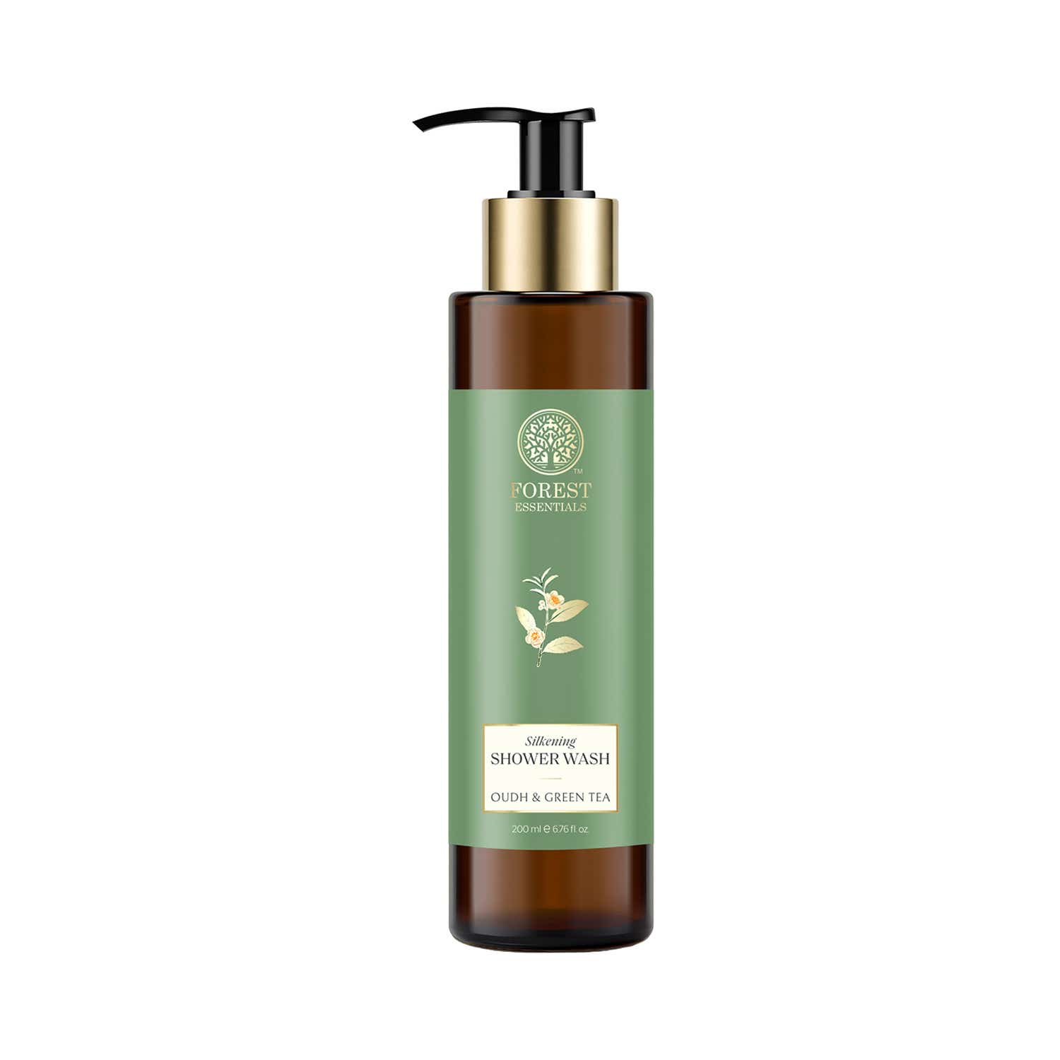 Forest Essentials | Forest Essentials Oud & Green Tea Silkening Shower Wash (200ml)