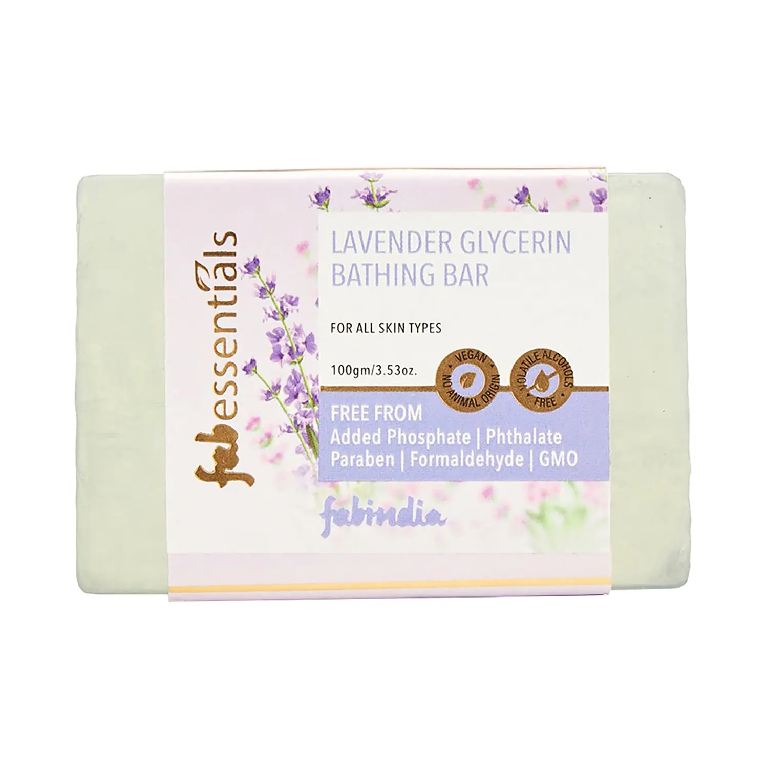Fabessentials by Fabindia | Fabessentials by Fabindia Lavender Glycerine Bathing Bar (100g)