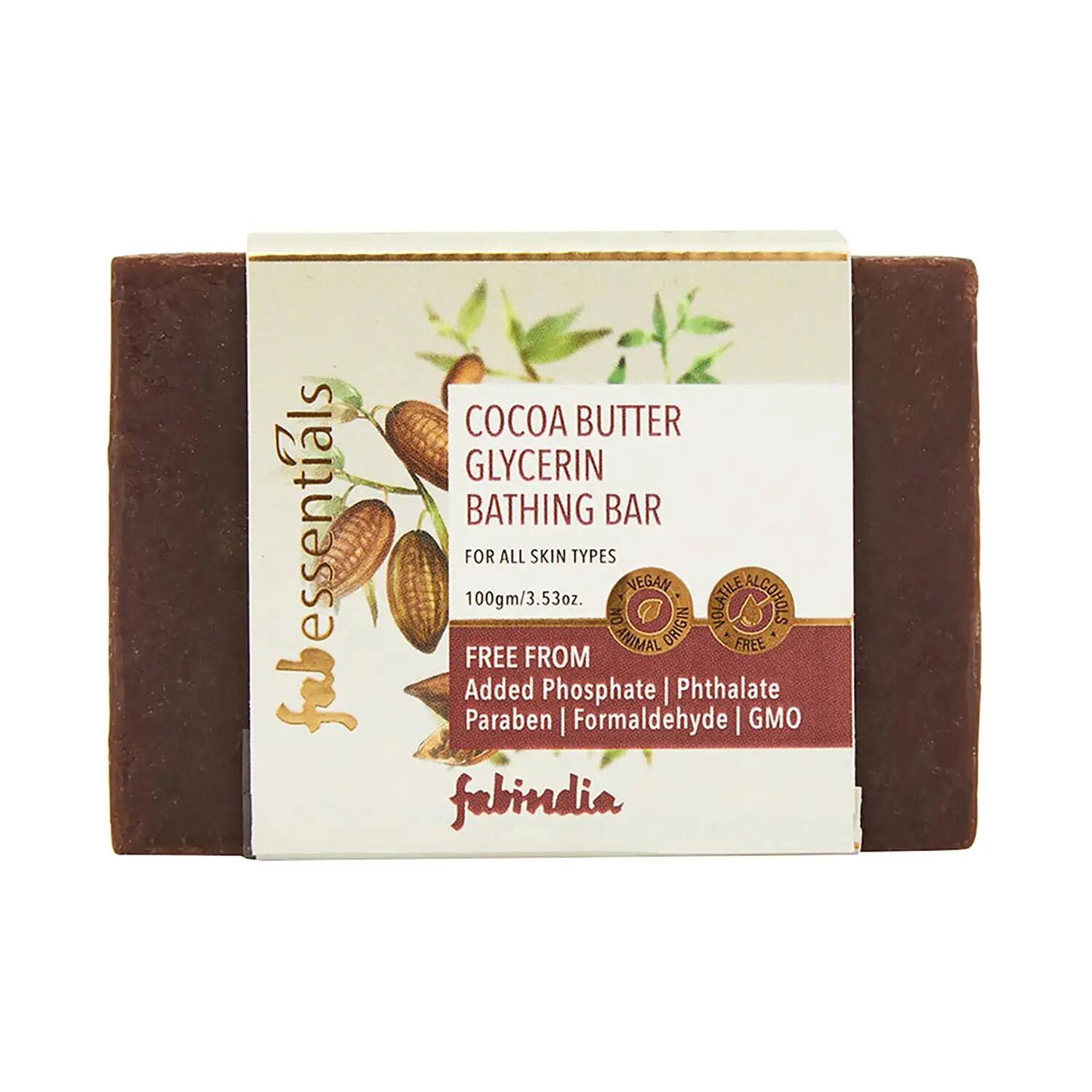 Fabessentials by Fabindia | Fabessentials by Fabindia Cocoa Butter Glycerine Bathing Bar (100g)