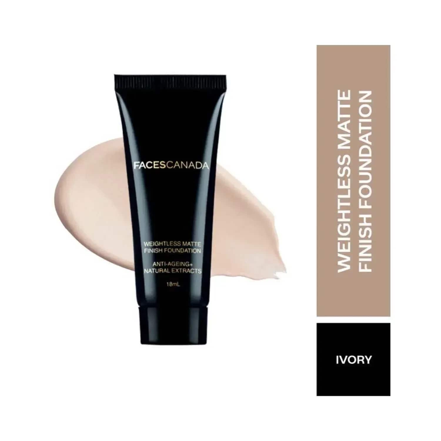 Faces Canada | Faces Canada Weightless Matte Finish Foundation - 01 Ivory (18ml)