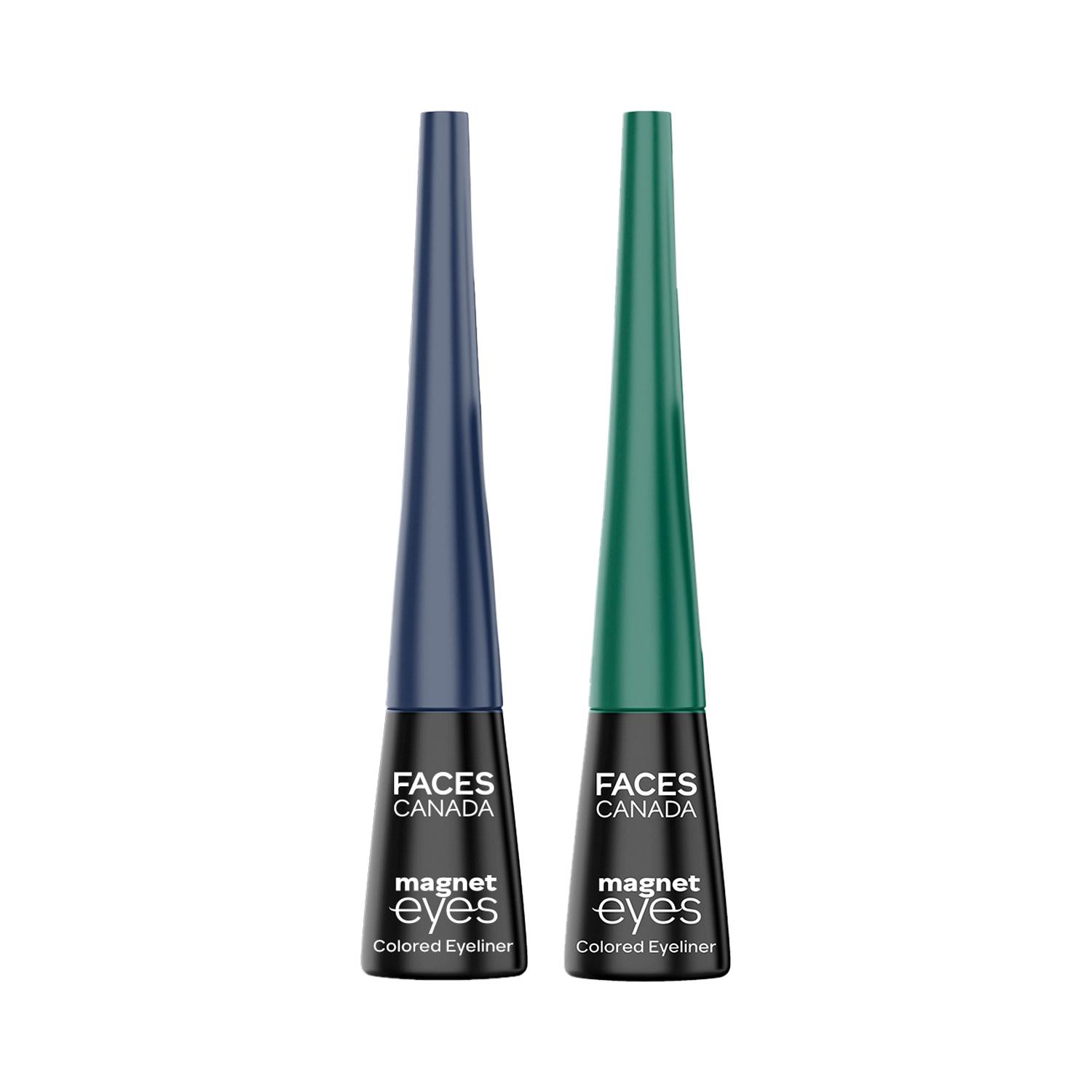 Faces Canada | Faces Canada Magneteyes Color Eyeliners Pack of 2 Elegant Green and Dazzling Blue (4ml x 2) Combo
