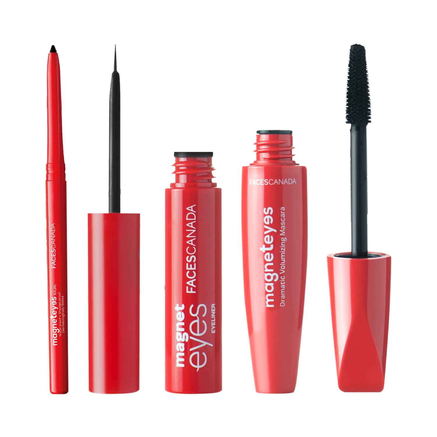 Faces Canada | Faces Canada Magneteyes Range Trio Pack (Kajal + Eyeliner + Mascara) - Black