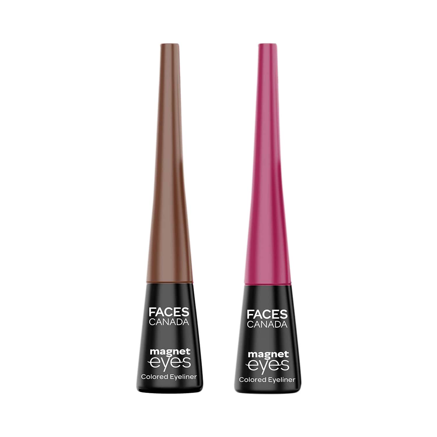 Faces Canada | Faces Canada Magneteyes Color Eyeliners Combo - Powerful Brown and Graceful Burgundy (Pack of 2)