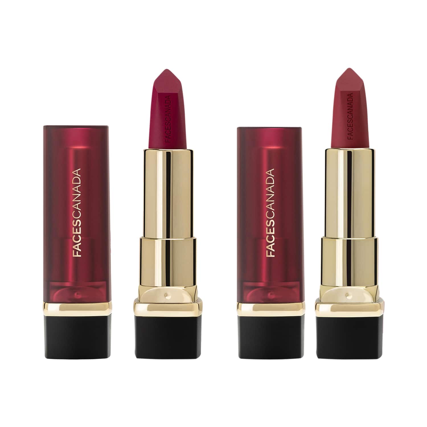 Faces Canada | Faces Canada Comfy Matte Creme Lipstick Combo - Told You So 17 + To The Point 19 (Pack of 2)