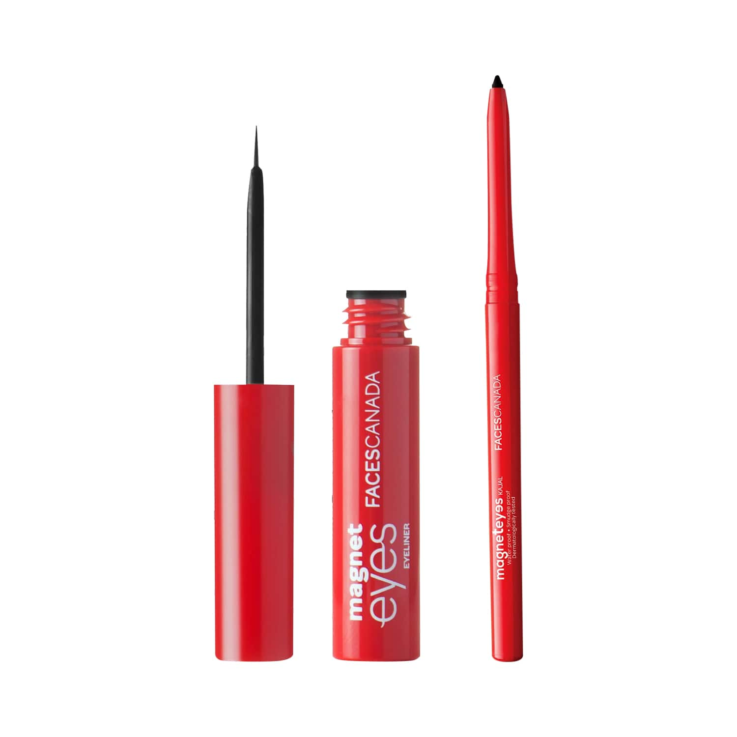 Faces Canada | Faces Canada Magneteyes Eye Makeup Combo - Black Eyeliner (3.5 ml) and Black Kajal (0.35 g)