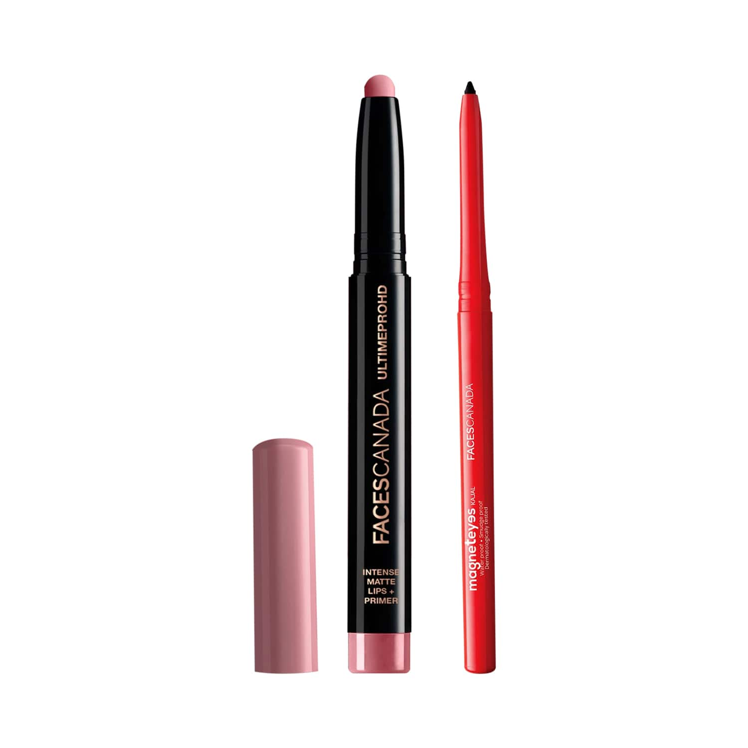 Faces Canada | Faces Canada Lip & Eye Combo - HD Lip Crayon (Tea Rose) + Magneteyes Kajal