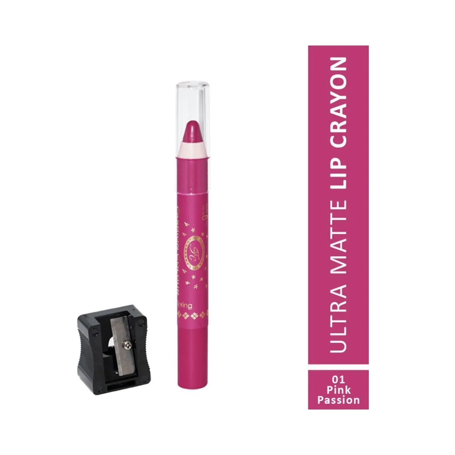 Fashion Colour | Fashion Colour Ultra Matte Lip Crayon - 01 Pink Passion (2.8g)