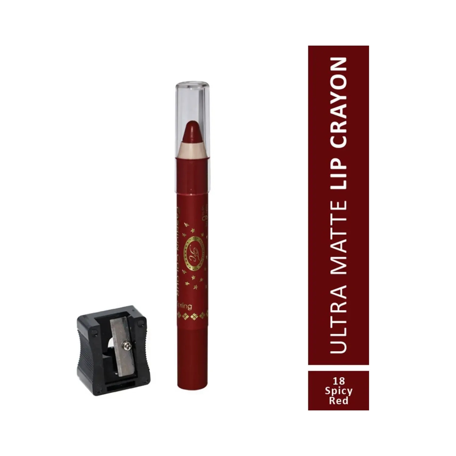 Fashion Colour | Fashion Colour Ultra Matte Lip Crayon - 18 Spicy Red (2.8g)