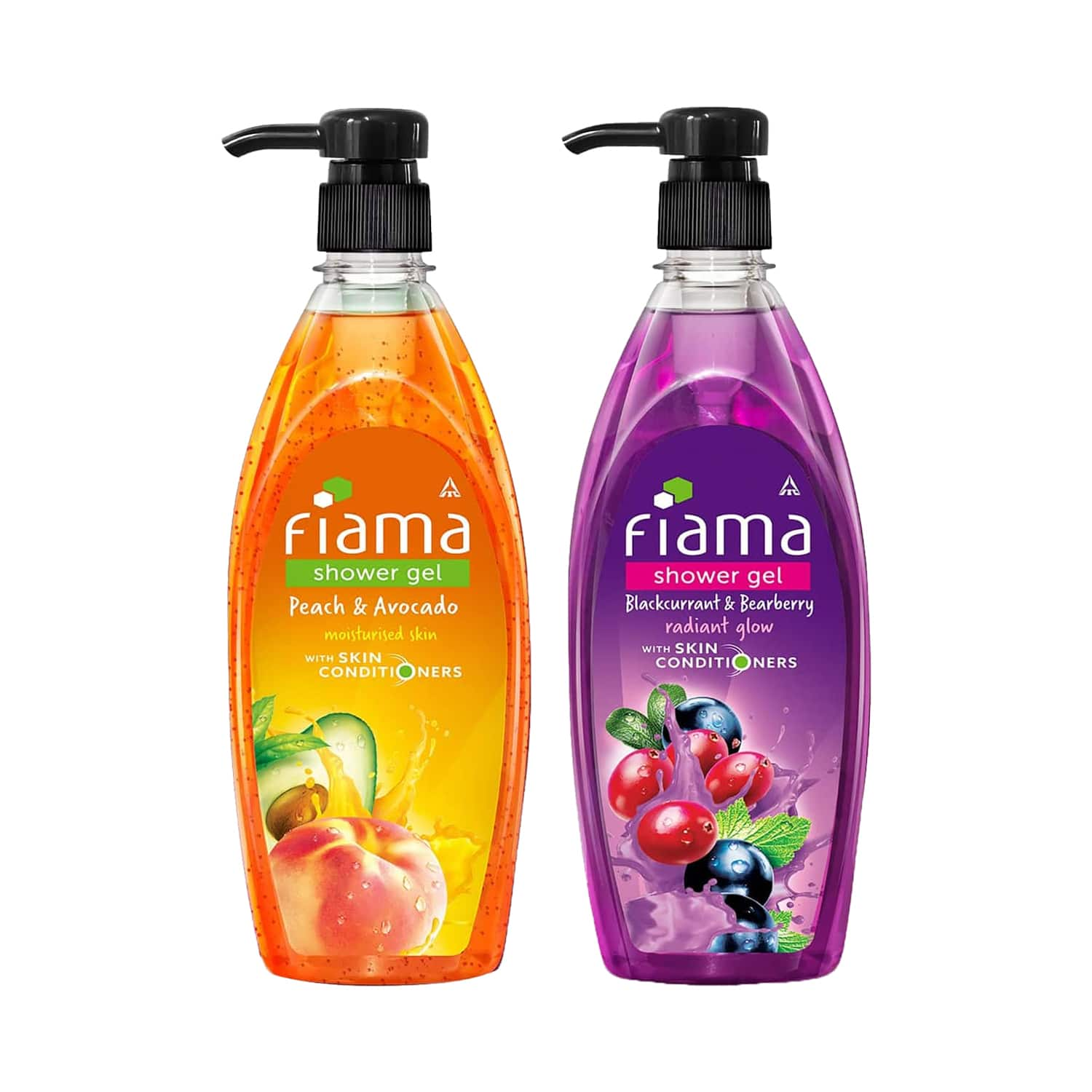 Fiama | Fiama Blackcurrant & Bearberry Shower Gel & Peach & Avocado Moisturised Shower Gel Combo